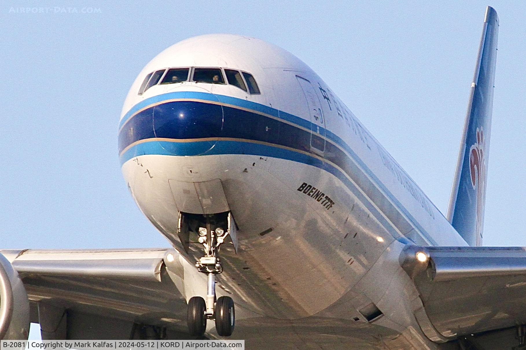 B-2081, 2010 Boeing 777-F1B C/N 37313, B77L China Southern Cargo Boeing 777-F1B,  B-2081 on approach KORD