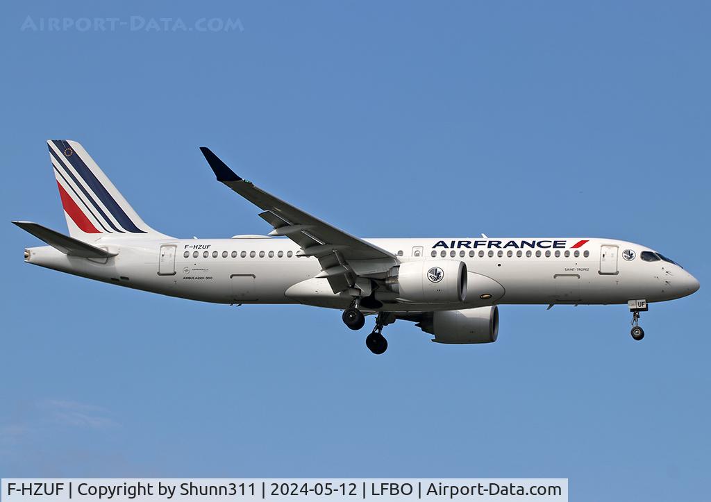 F-HZUF, 2021 Airbus A220-300 C/N 55149, Landing rwy 14R
