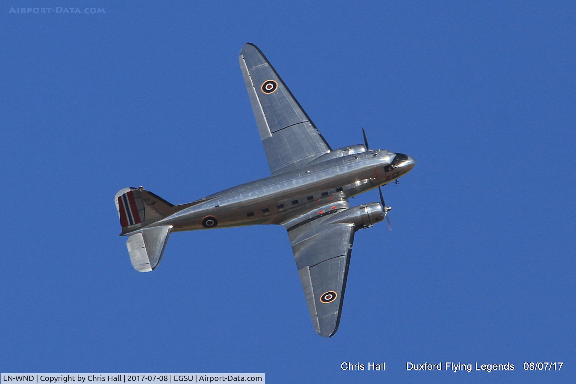 LN-WND, 1943 Douglas C-53D-DO Skytrooper (DC-3A) C/N 11750, Duxford Flying Legends 2017