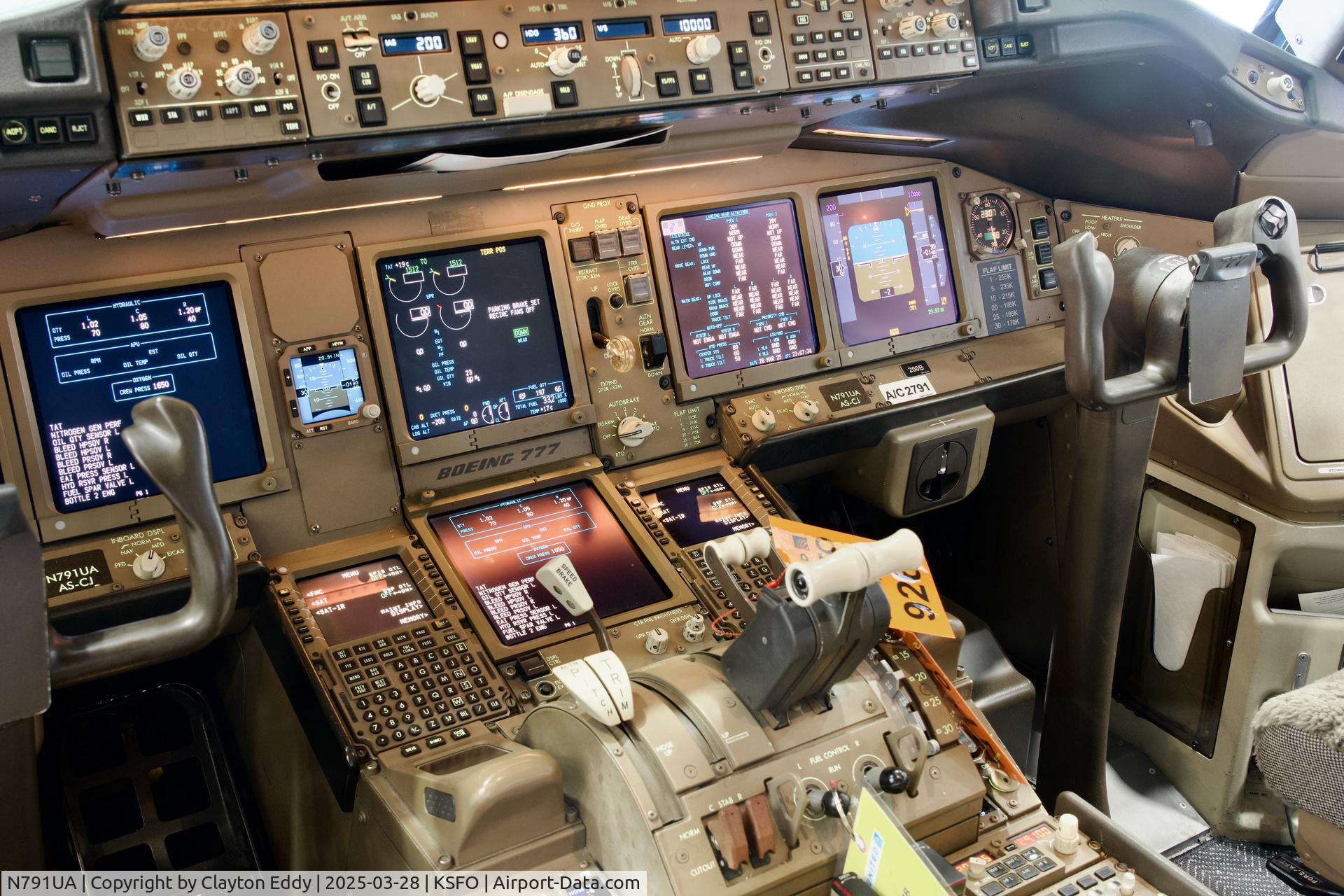 N791UA, 1997 Boeing 777-222 C/N 26933, SFO 2025