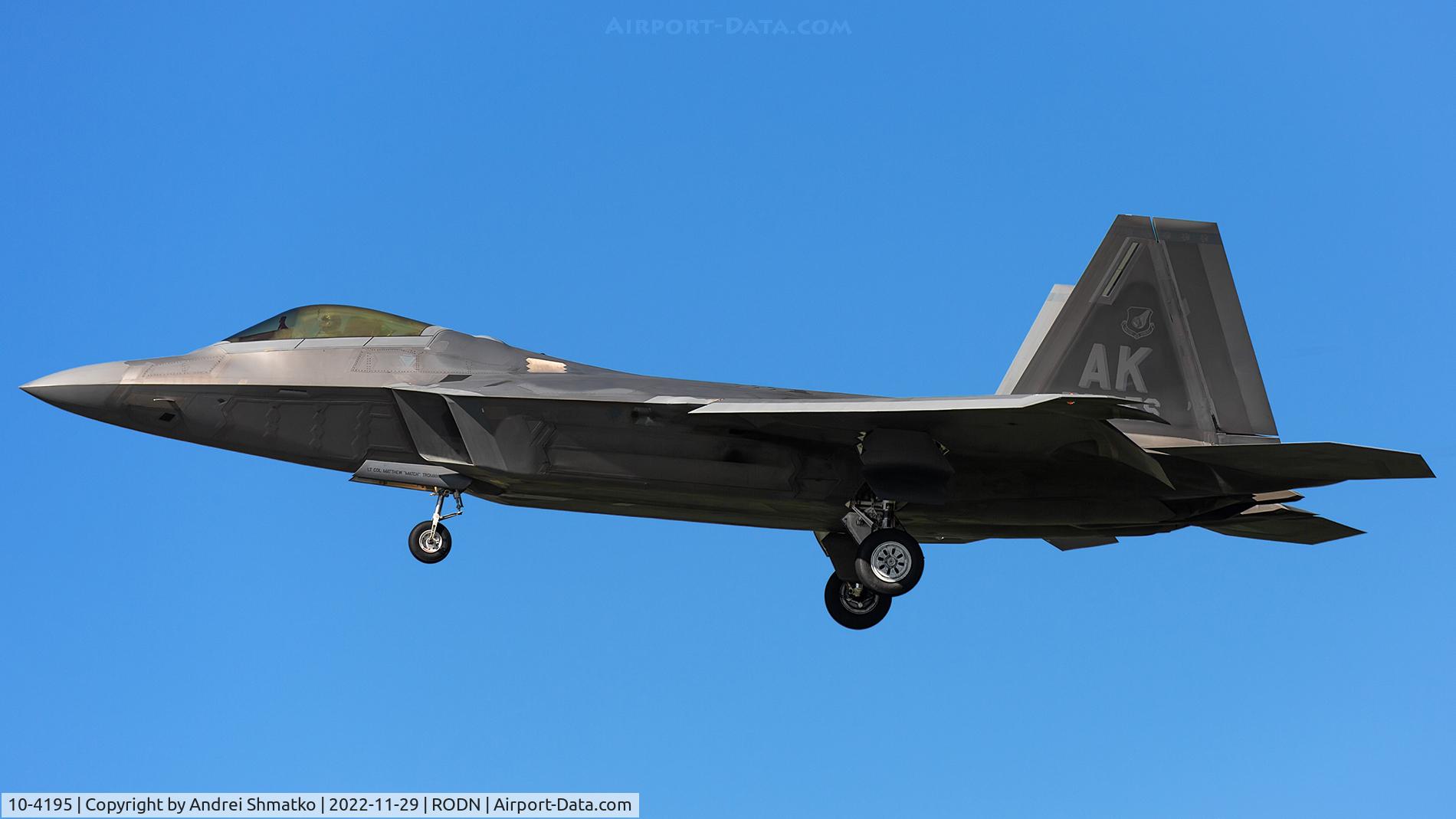 10-4195, Lockeed Martin F-22A C/N 645-4195, Training mission.