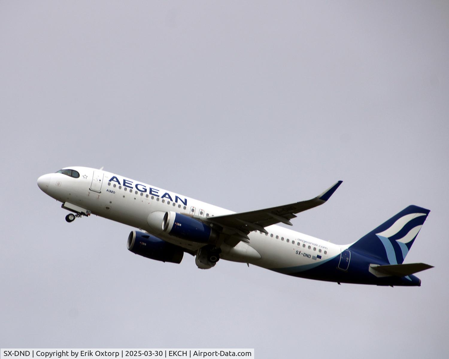 SX-DND, 2016 Airbus A320-232 C/N 6989, SX-DND takeoff rw 22R