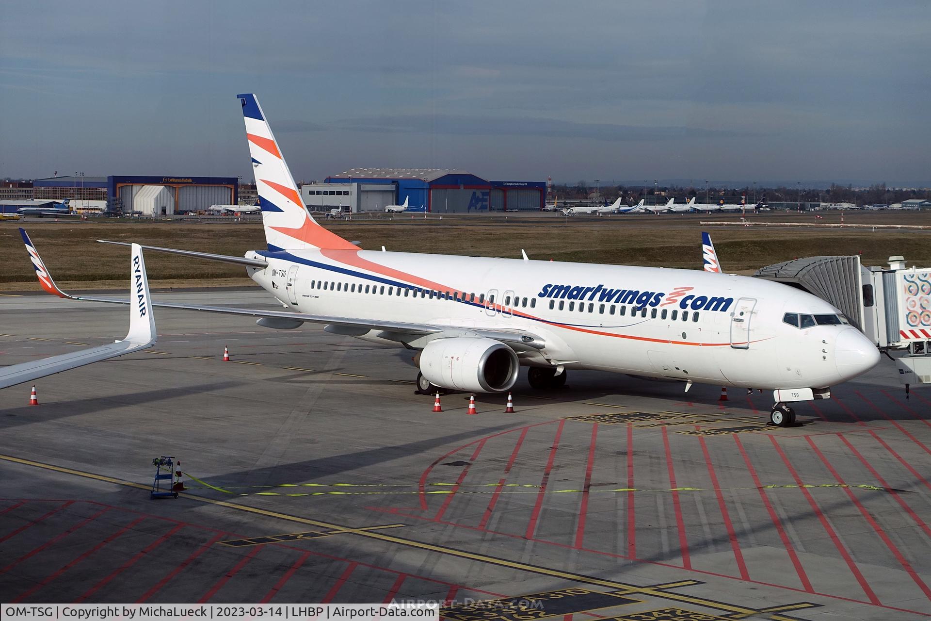 OM-TSG, 2004 Boeing 737-85R C/N 30666, At Budapest