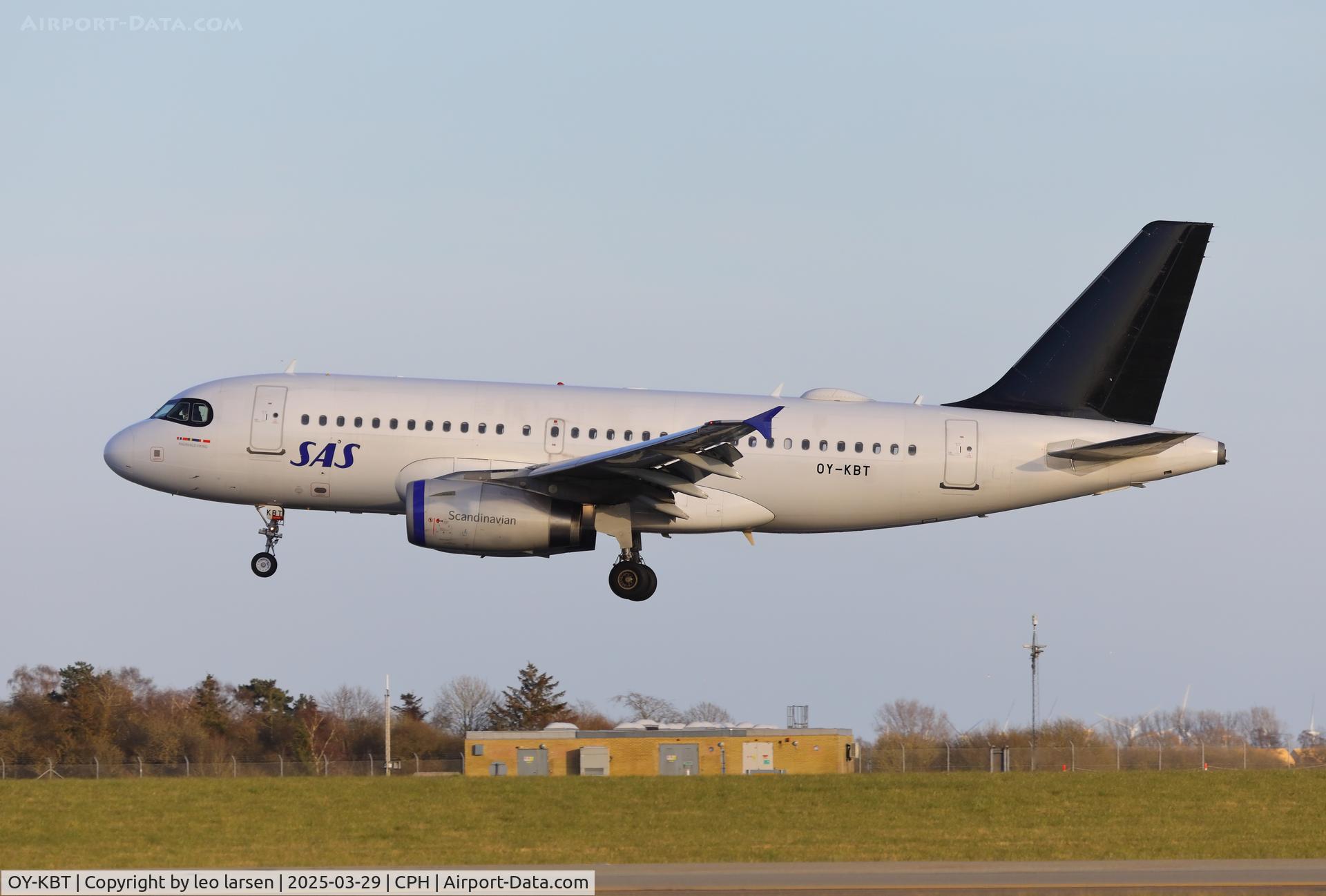 OY-KBT, 2007 Airbus A319-131 C/N 3292, Copenhagen 29.3.2025