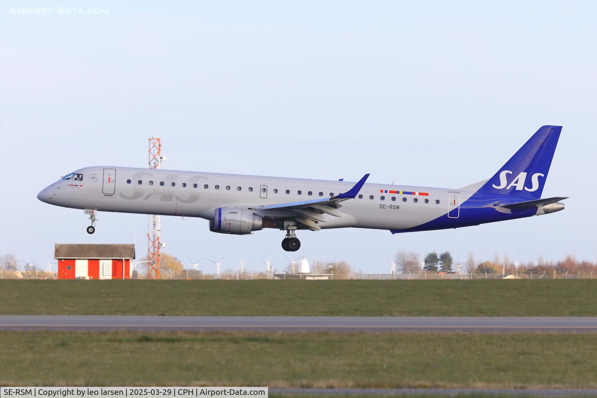 SE-RSM, 2007 Embraer ERJ 190-200LR (ERJ 195LR) C/N 1900053, Copenhagen 29.3.2025