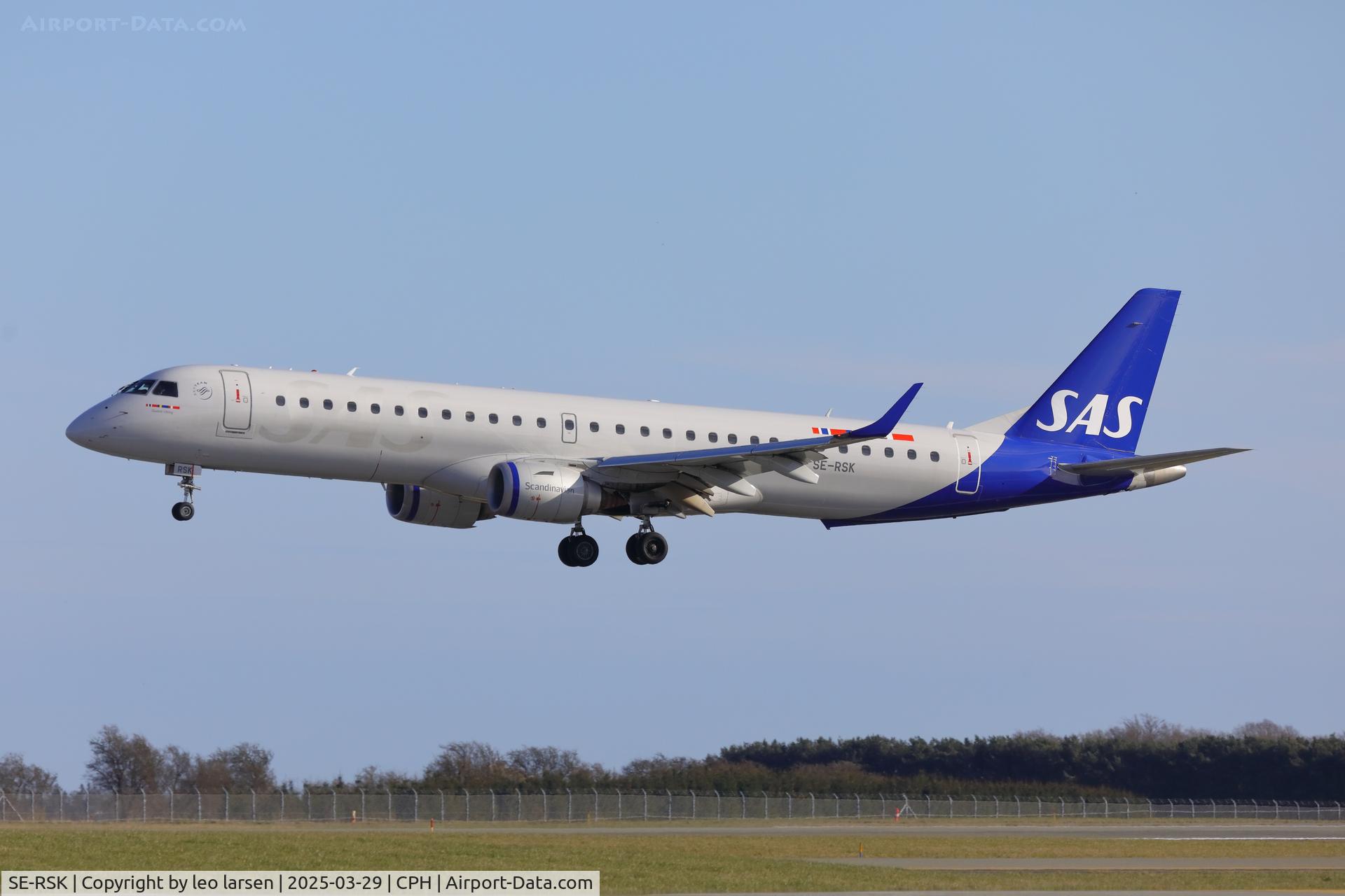 SE-RSK, 2007 Embraer 195LR (ERJ-190-200LR) C/N 19000120, Copenhagen 29.3.2025