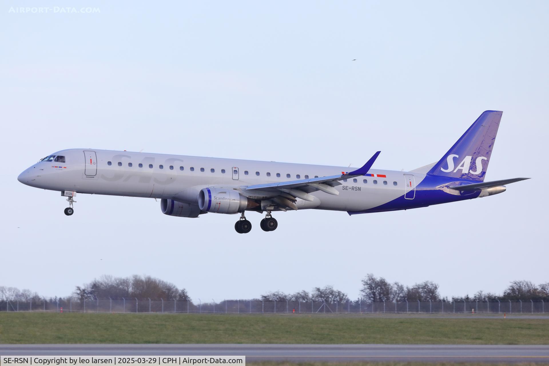 SE-RSN, 2007 Embraer 195LR (ERJ-190-200LR) C/N 19000155, Copenhagen 29.3.2025