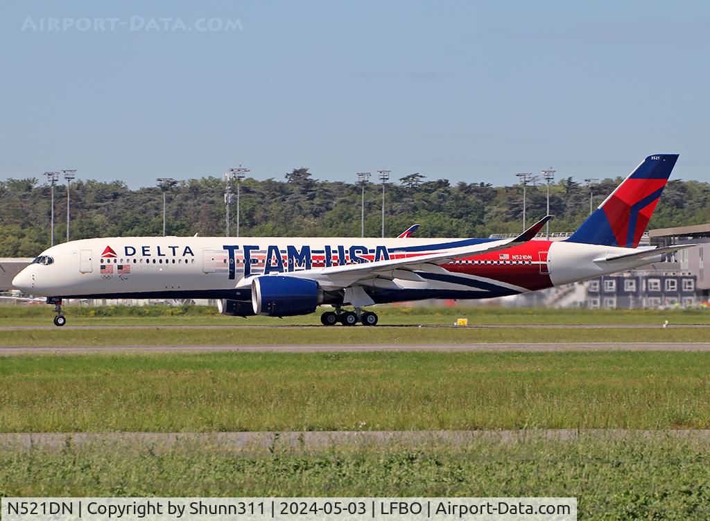 N521DN, 2024 Airbus A350-941 C/N 661, Delivery day in special Olympic Team c/s