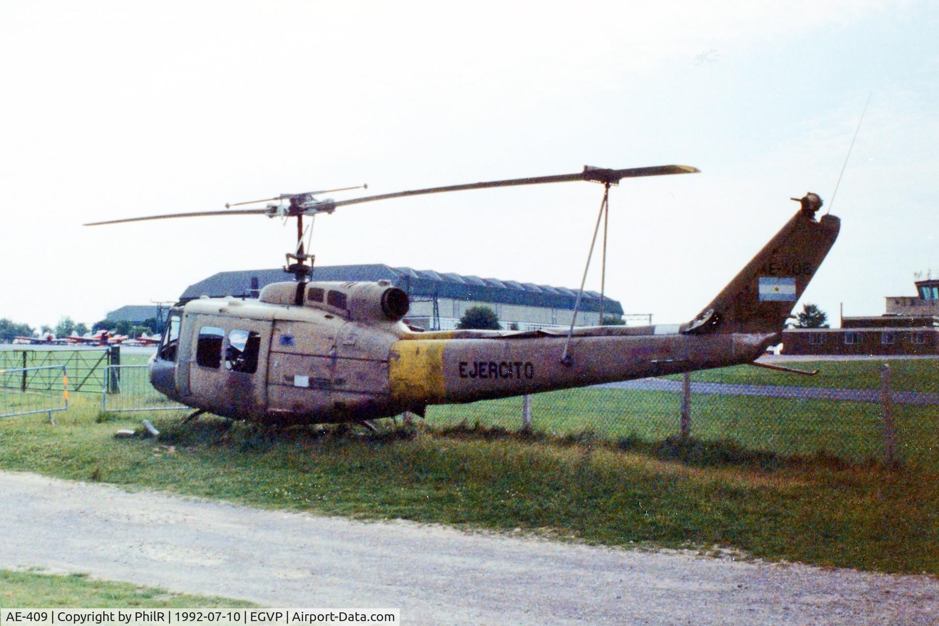AE-409, 1972 Bell UH-1H Iroquois C/N 13205, AE-409 1972 Bell UH-1H Huey Argentine Army Middle Wallop 07.92(1)