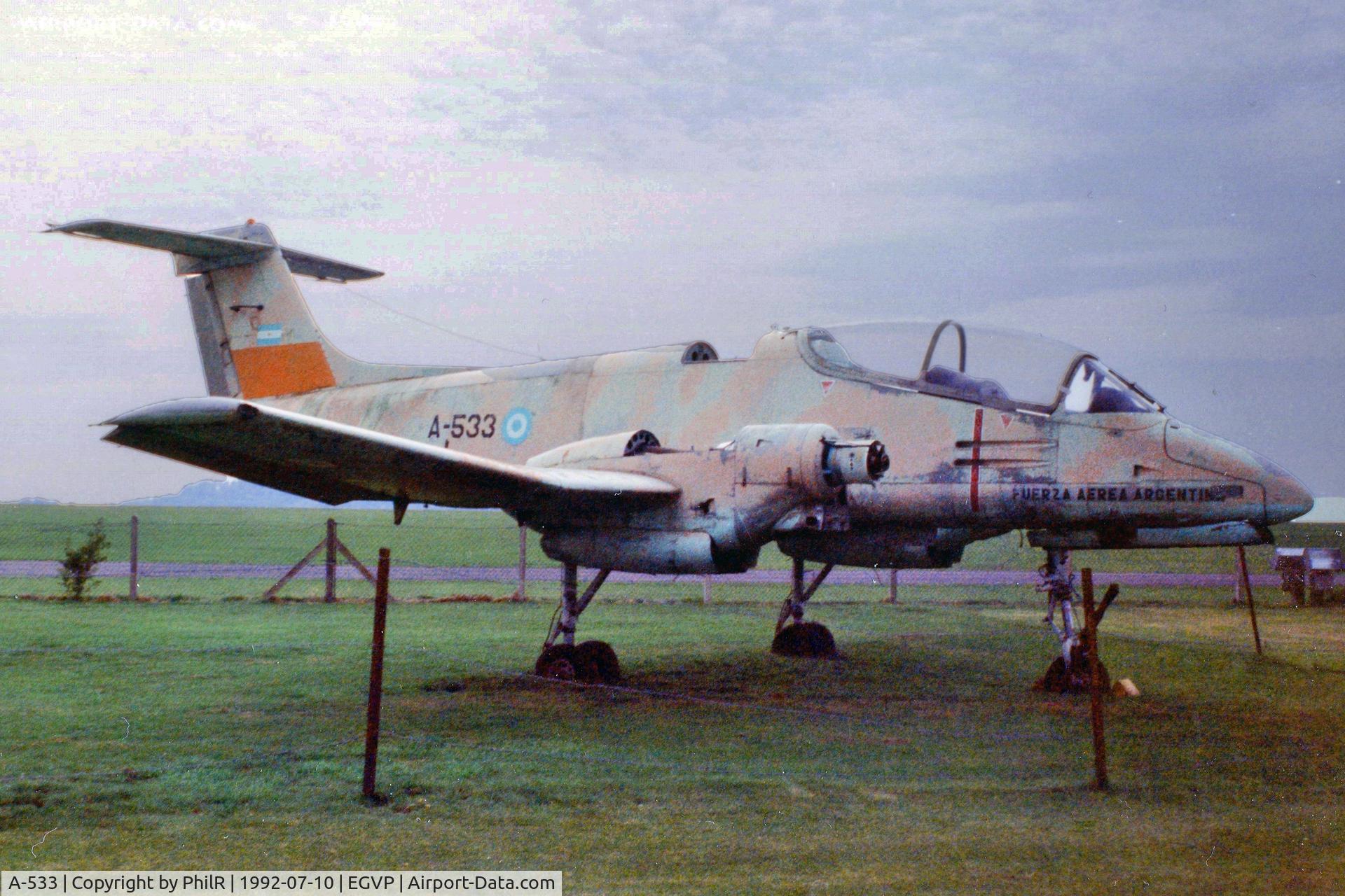 A-533, FMA IA-58A Pucará C/N 033, A-533 1979 FMA IA 58A Pucara Fuerza Aérea Argentina Middle Wallop 07.92