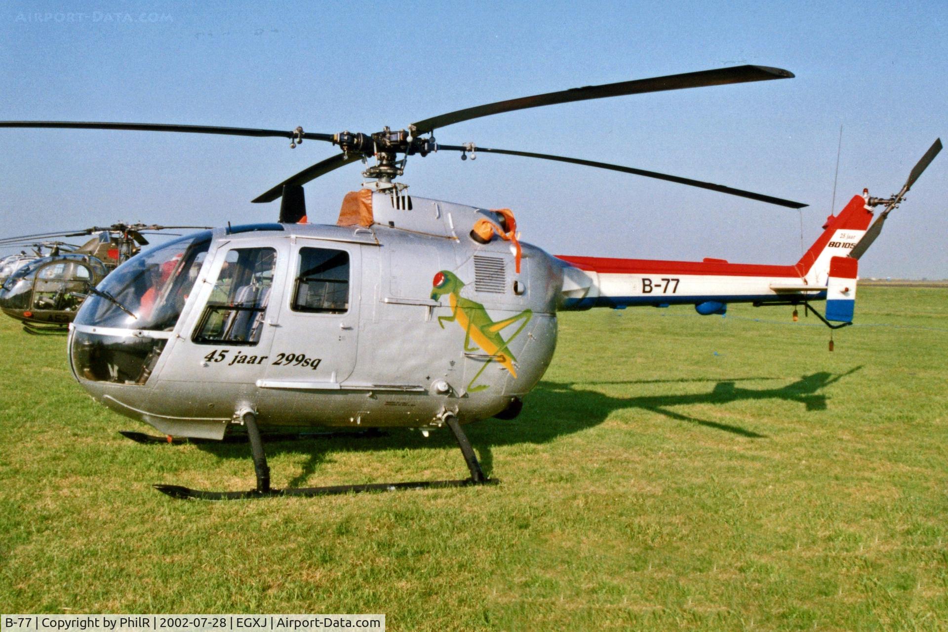 B-77, MBB Bo-105CB C/N S-277, B-77 Bolkow Bo-135CB BelgAF RIAT Cottesmore 