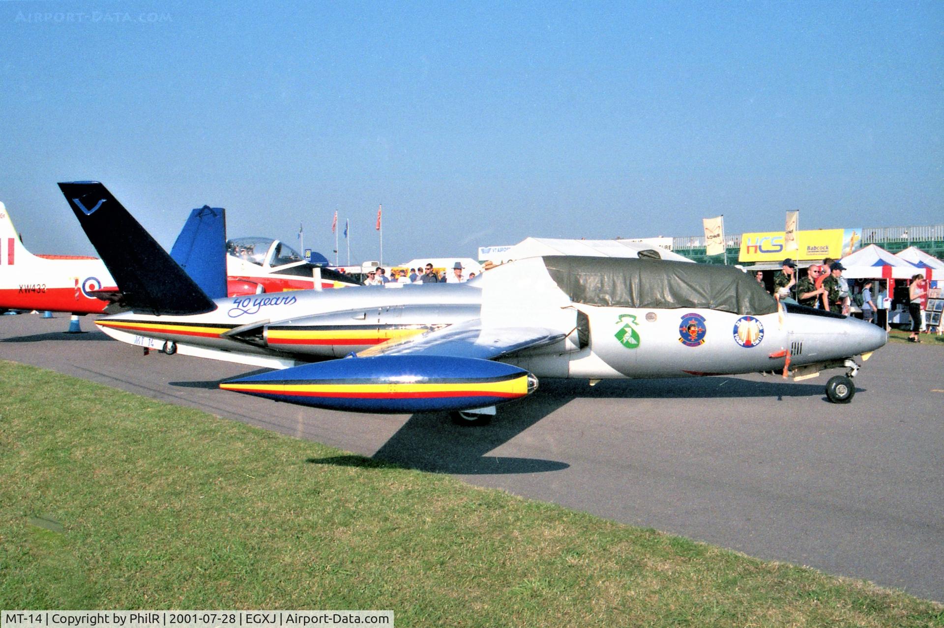 MT-14, Fouga CM-170R Magister C/N 271, MT-14 1960 Fouga Magistere BelgAF RIAT Cottesmore 28.07.01 (1)