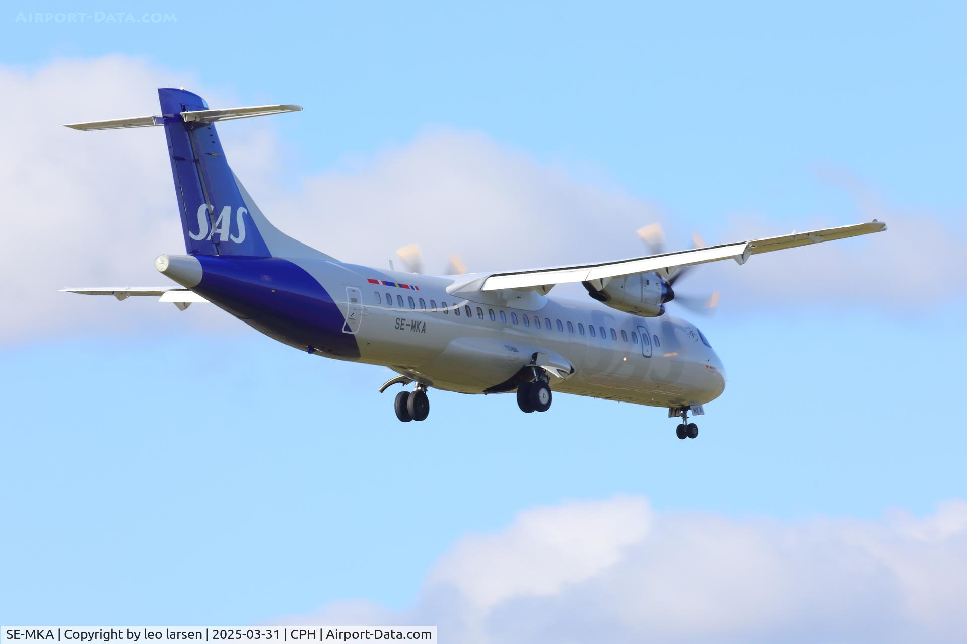 SE-MKA, 2015 ATR 72-212A C/N 1276, Copenhagen 31.3.2025 now in SAS color.