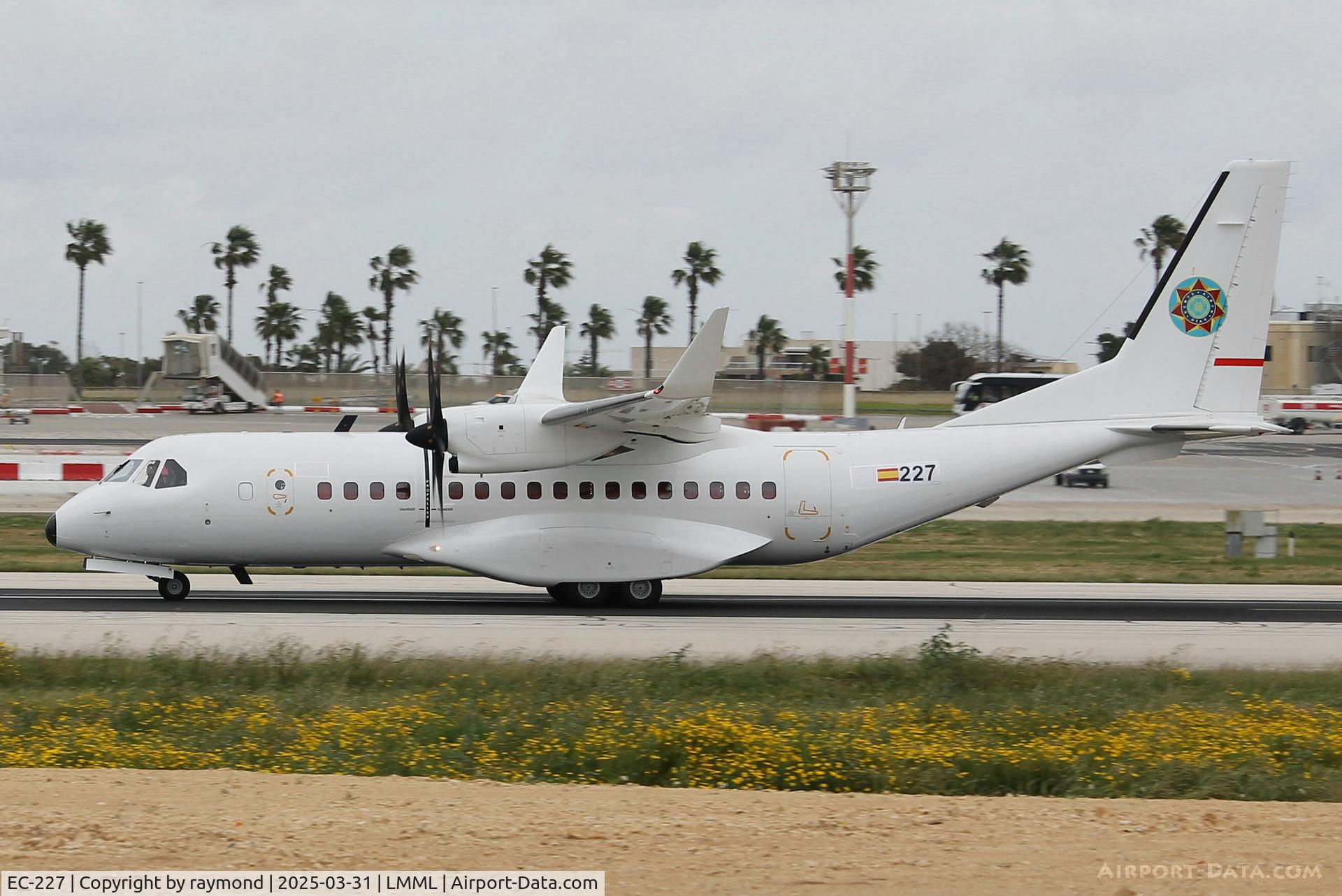 EC-227, 2025 CASA C-295W C/N S-227, CASA C-295W reg EC-227 of Kazakhstan Board Guard landed in Malta while on delivery.