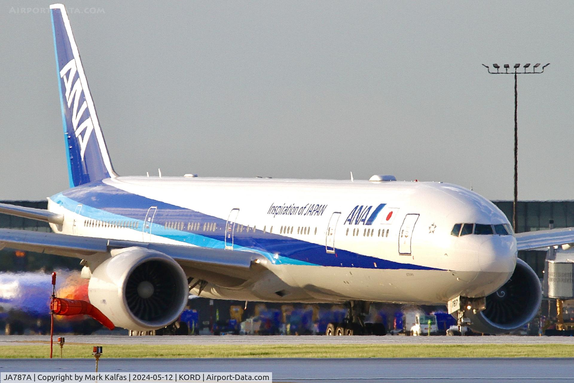 JA787A, 2010 Boeing 777-381/ER C/N 37949, B77W ANA Boeing 777-381/ER JA787A taxiing to 28R KORD
