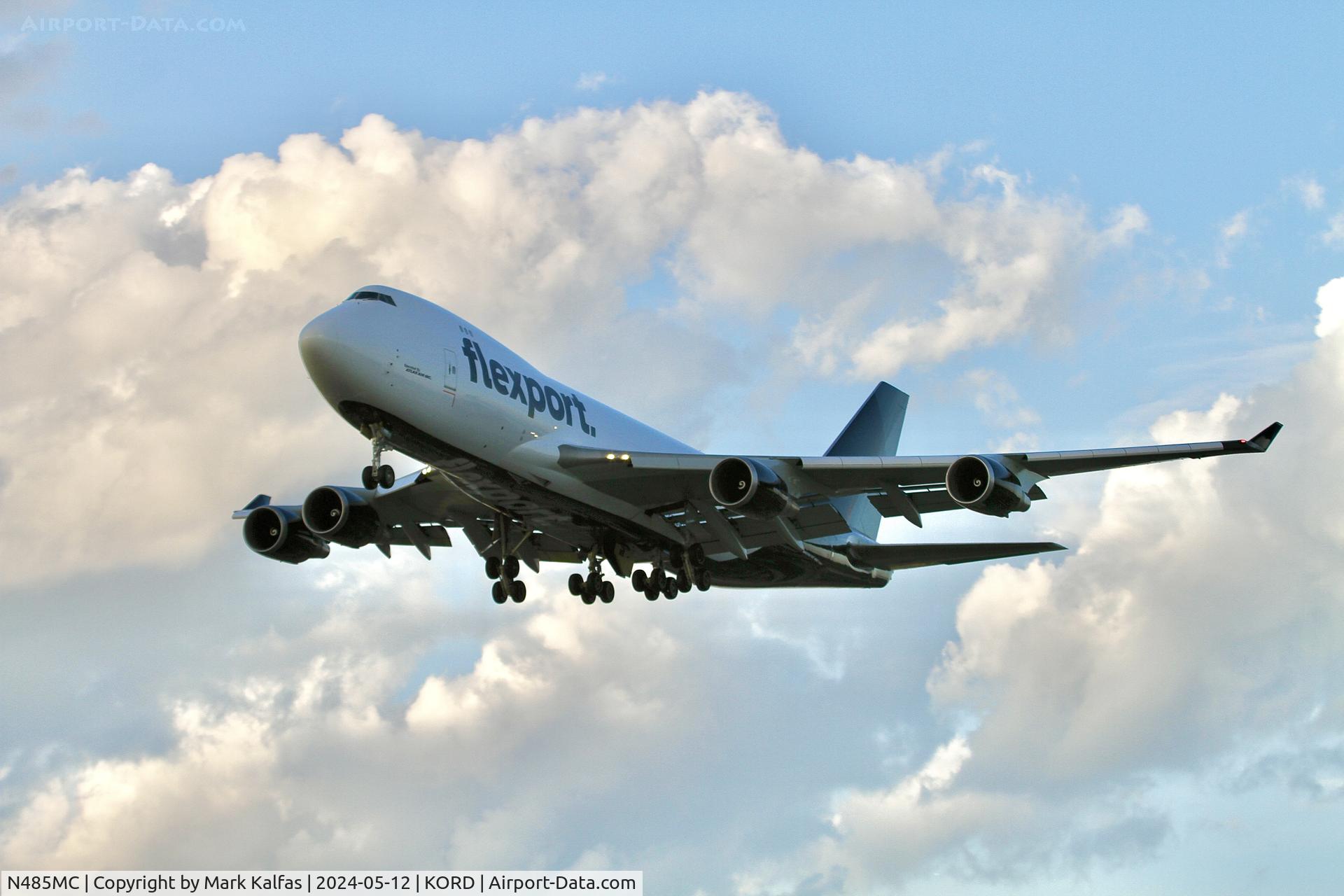 N485MC, Boeing 747-45EF (SCD) C/N 30607, B744 Flexport / Atlas Air Boeing 747-45EF (SCD) N485MC arriving 28C KORD