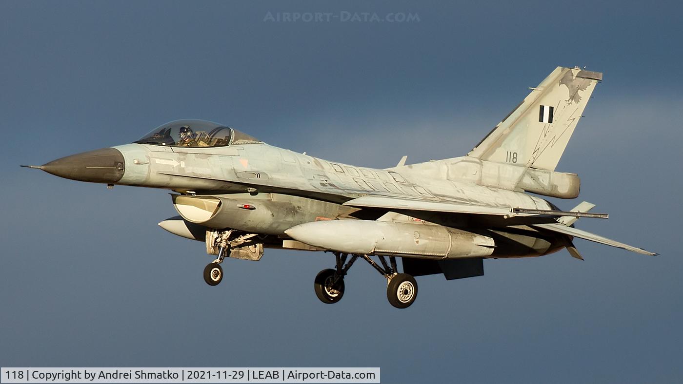 118, General Dynamics F-16C C/N 2Y-9, TLP 2021-4.