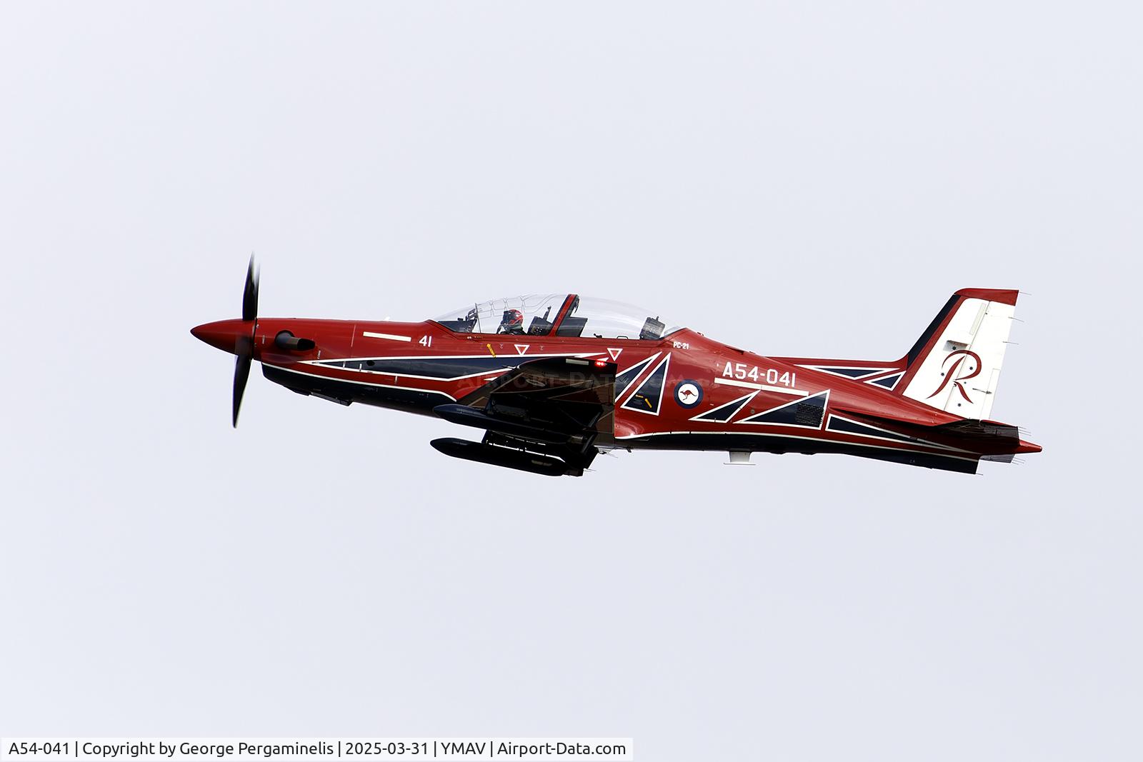 A54-041, Pilatus Aircraft PC-21 C/N 274, Departures Monday, Australian International Airshow 2025.