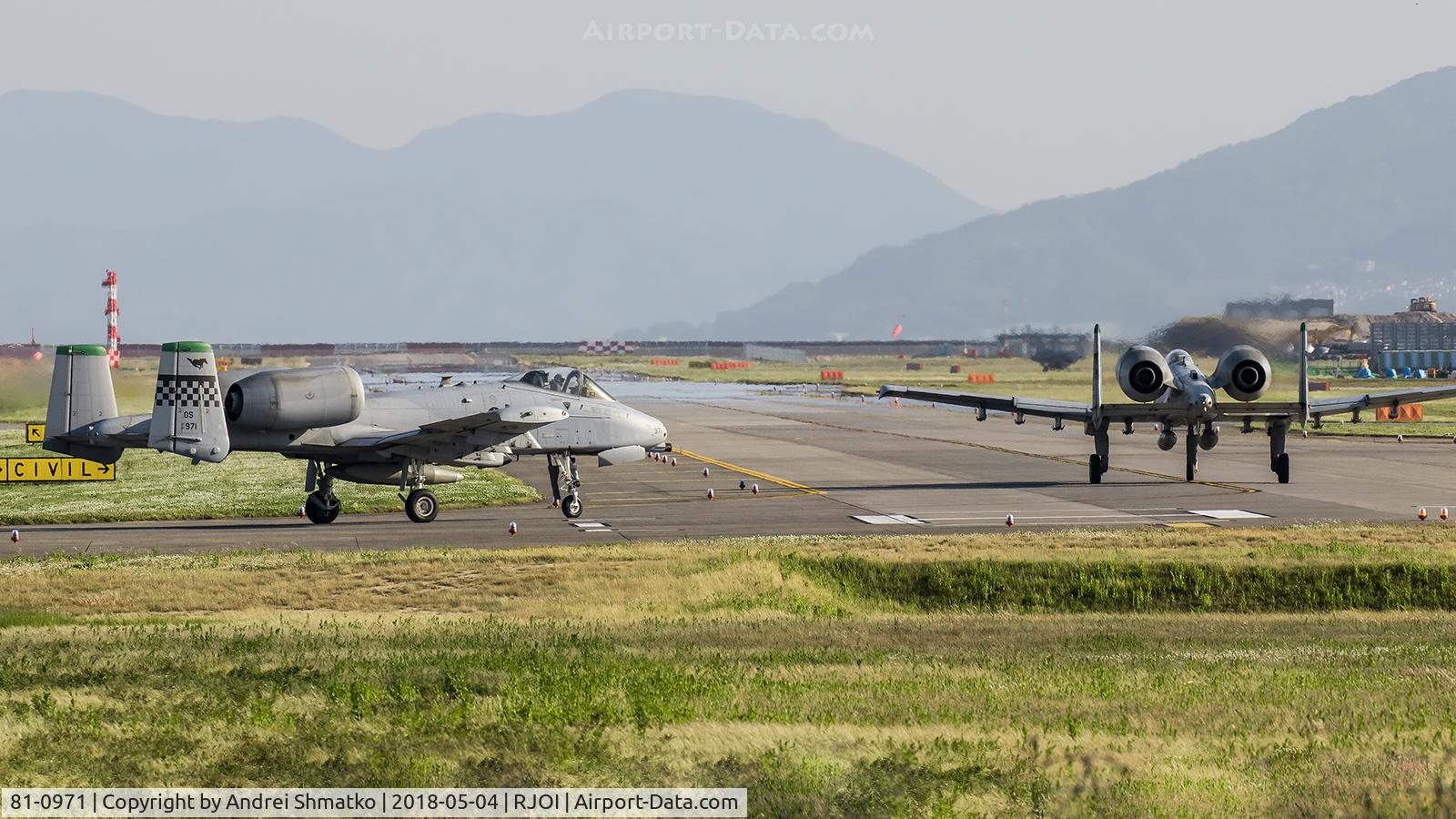 81-0971, Fairchild Repubic A-10C Thunderbolt II C/N A10-0665, Arriving for Iwakuni Friendship Day. 