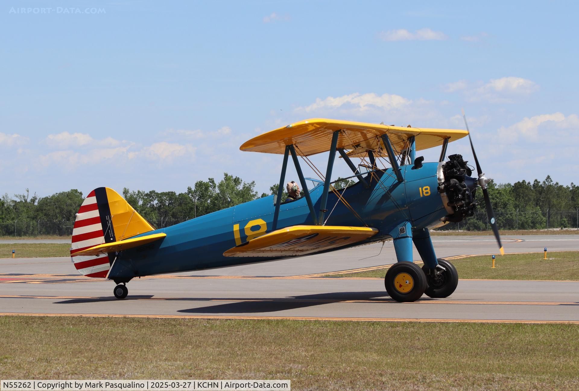 N55262, 1943 Boeing A75N1(PT17) C/N 75-4805, Stearman