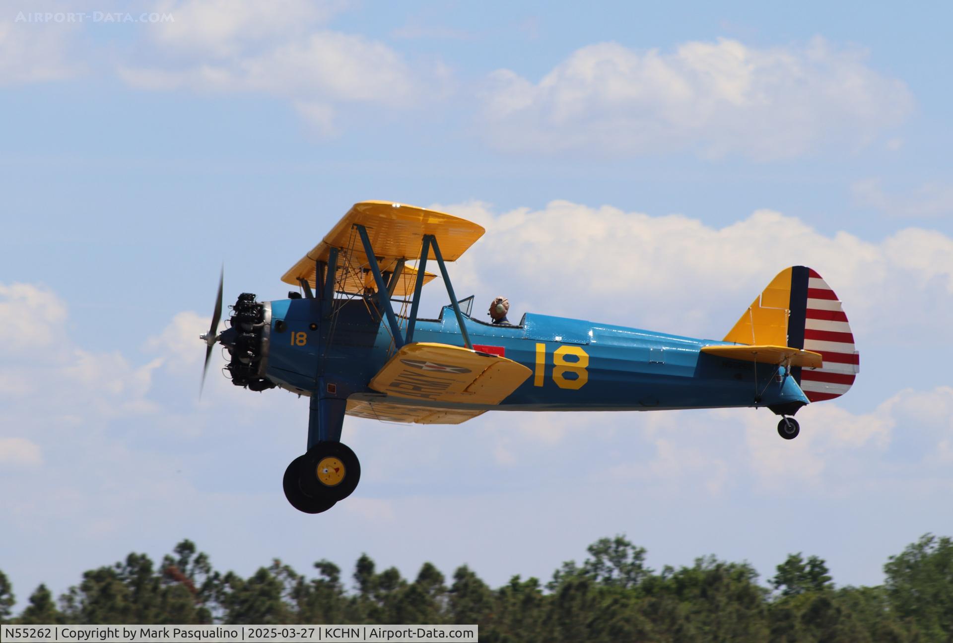 N55262, 1943 Boeing A75N1(PT17) C/N 75-4805, Stearman
