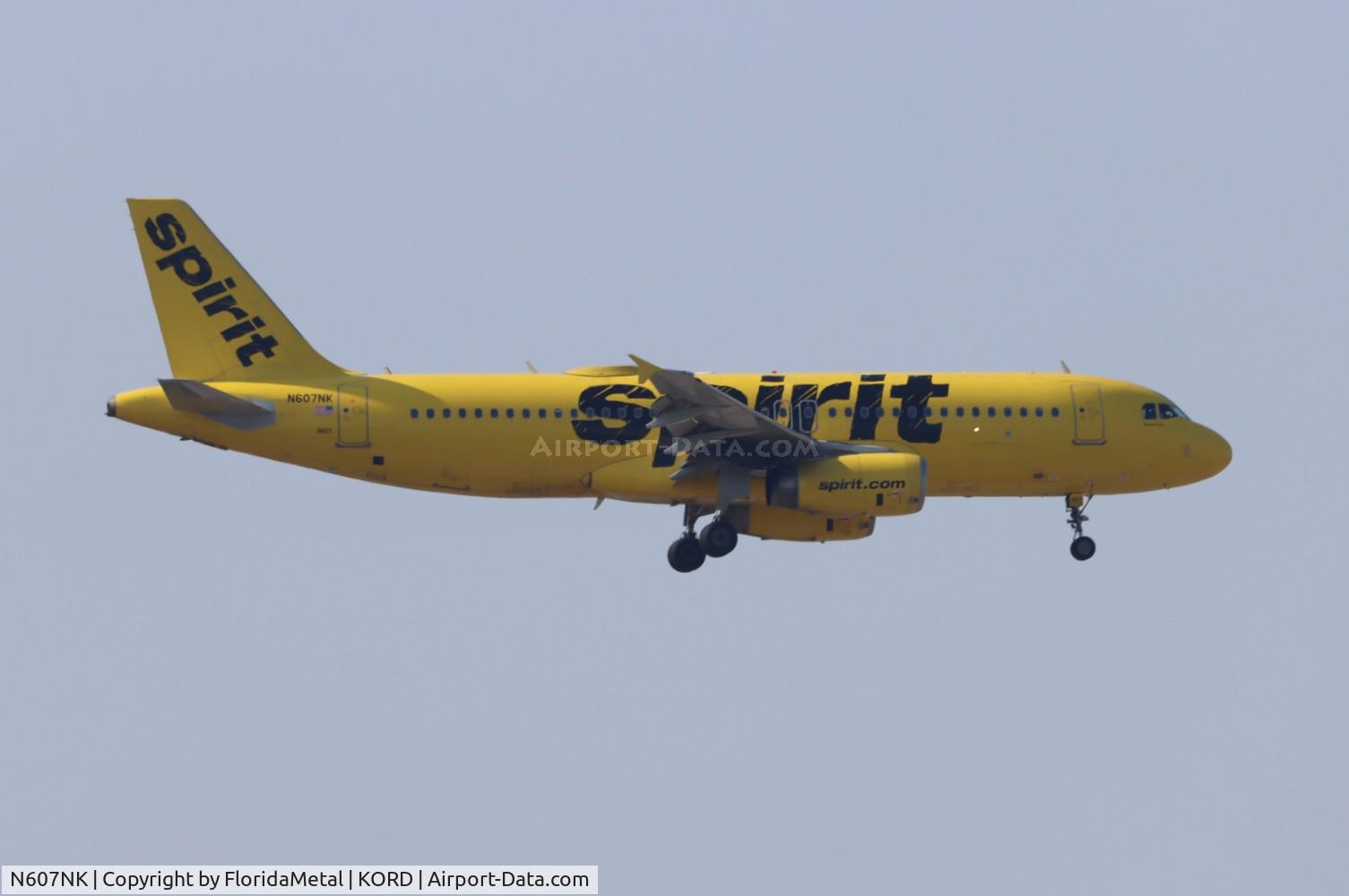 N607NK, 2011 Airbus A320-232 C/N 4595, NKS A320 zx dfw-ord
