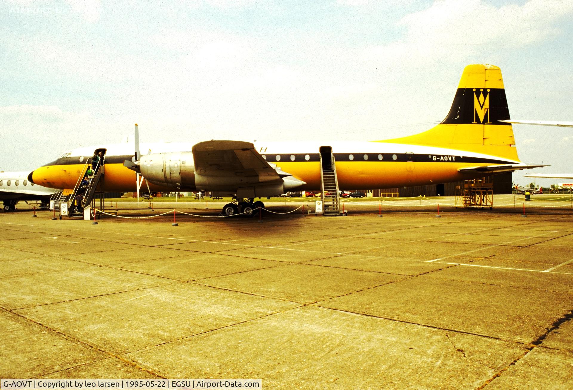 G-AOVT, 1958 Bristol 175 Britannia 312 C/N 13427, Duxford Air Museum 22.5.1995