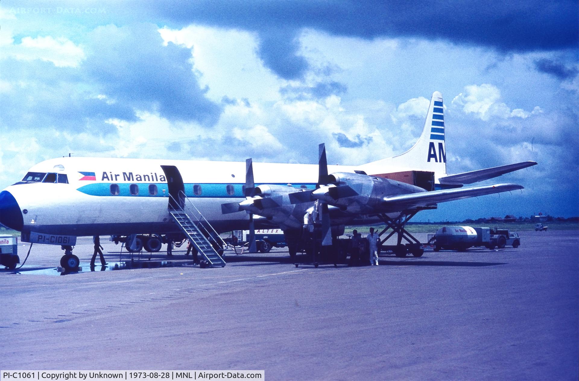 PI-C1061, 1958 Lockheed L-188A Electra C/N 1007, Manila 28.8.1973.Crashed on take off Agana,Guam 4.6.1976