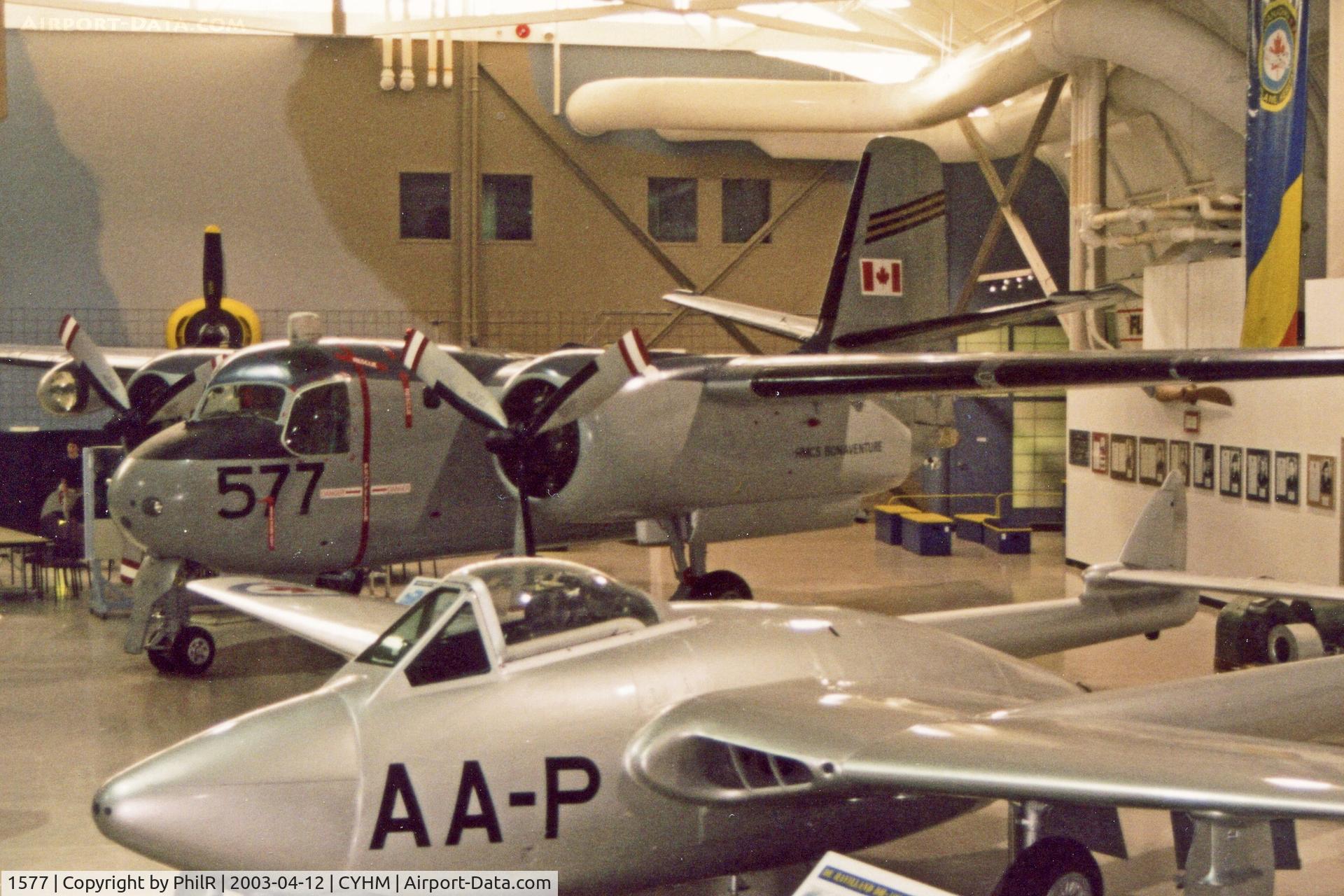1577, De Havilland Canada CS2F-2 Tracker C/N DHC76, 1577 (C-GNVY) 1959 DHC-76 Tracker RCN CWHM Hamilton 12.04.03