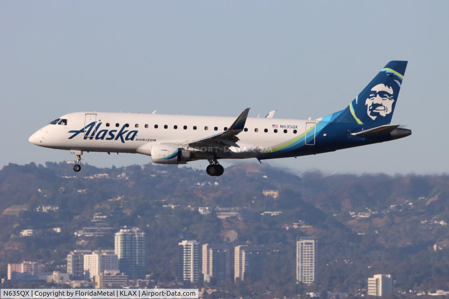 N635QX, 2018 Embraer 175LR (ERJ-170-200LR) C/N 17000731, QXE/ASA E175 zx boi-lax