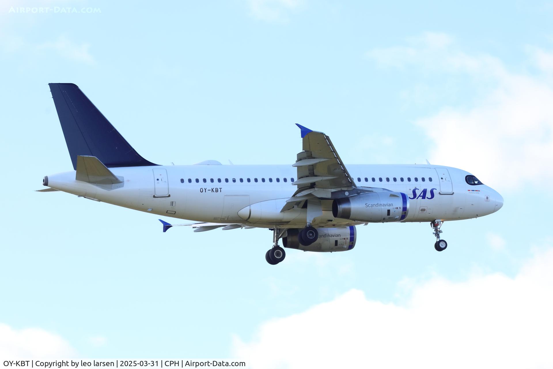 OY-KBT, 2007 Airbus A319-131 C/N 3292, Copenhagen 31.3.2025