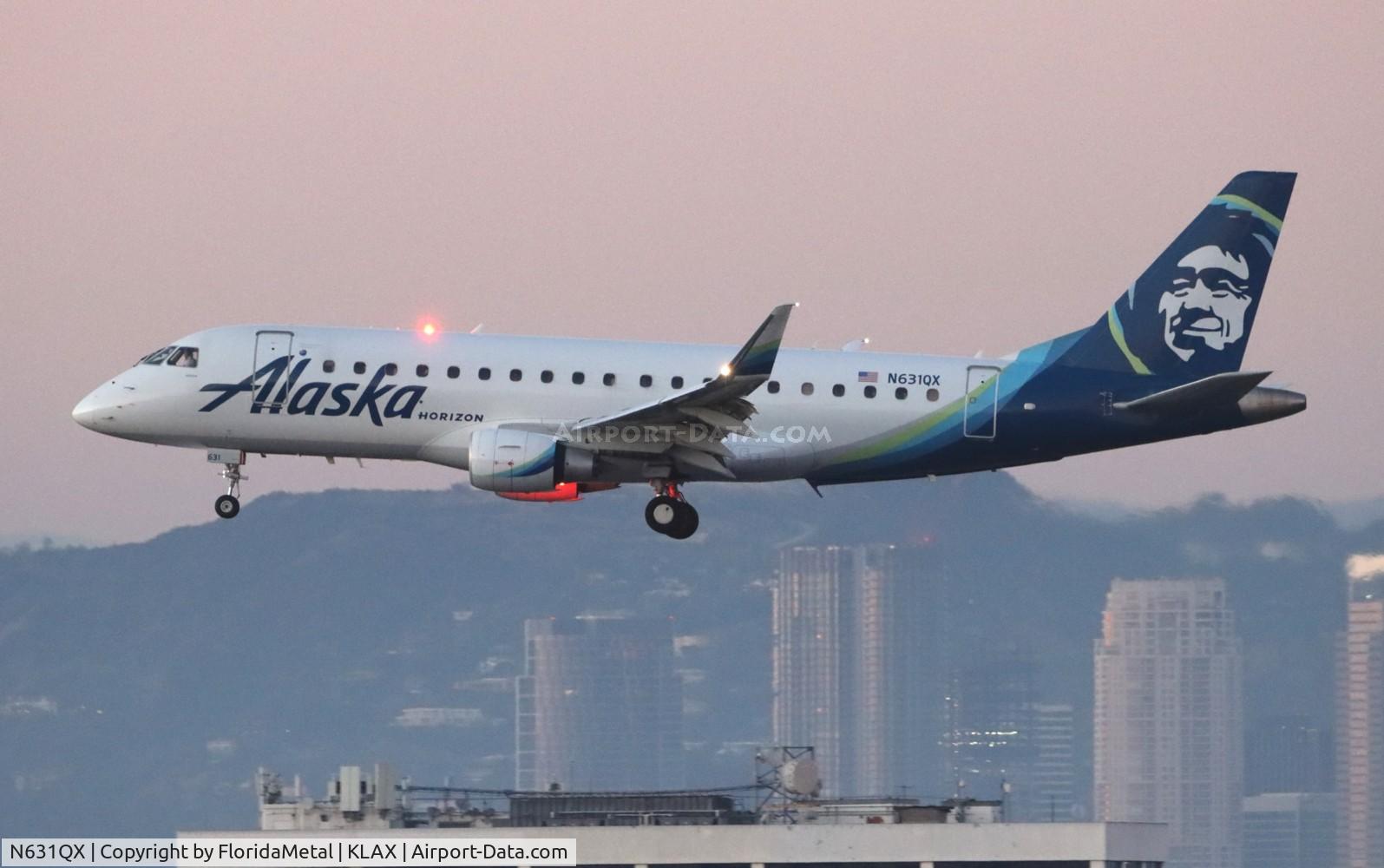 N631QX, 2018 Embraer 175LR (ERJ-170-200LR) C/N 17000713, QXE/ASA E175 zx pdx-lax
