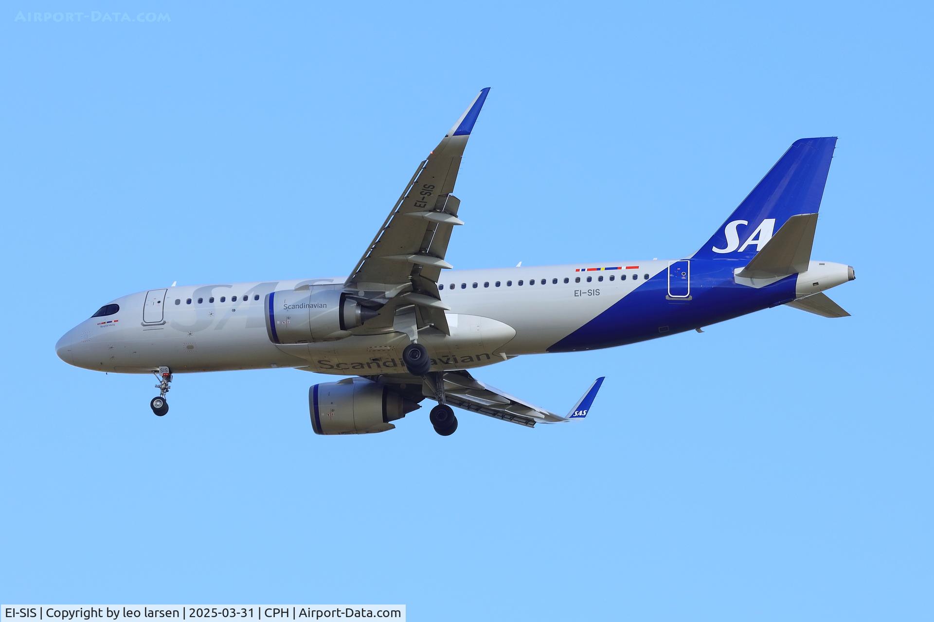 EI-SIS, 2022 Airbus A320-251N C/N 10941, Copenhagen 31.3.2025 on app to R-04R