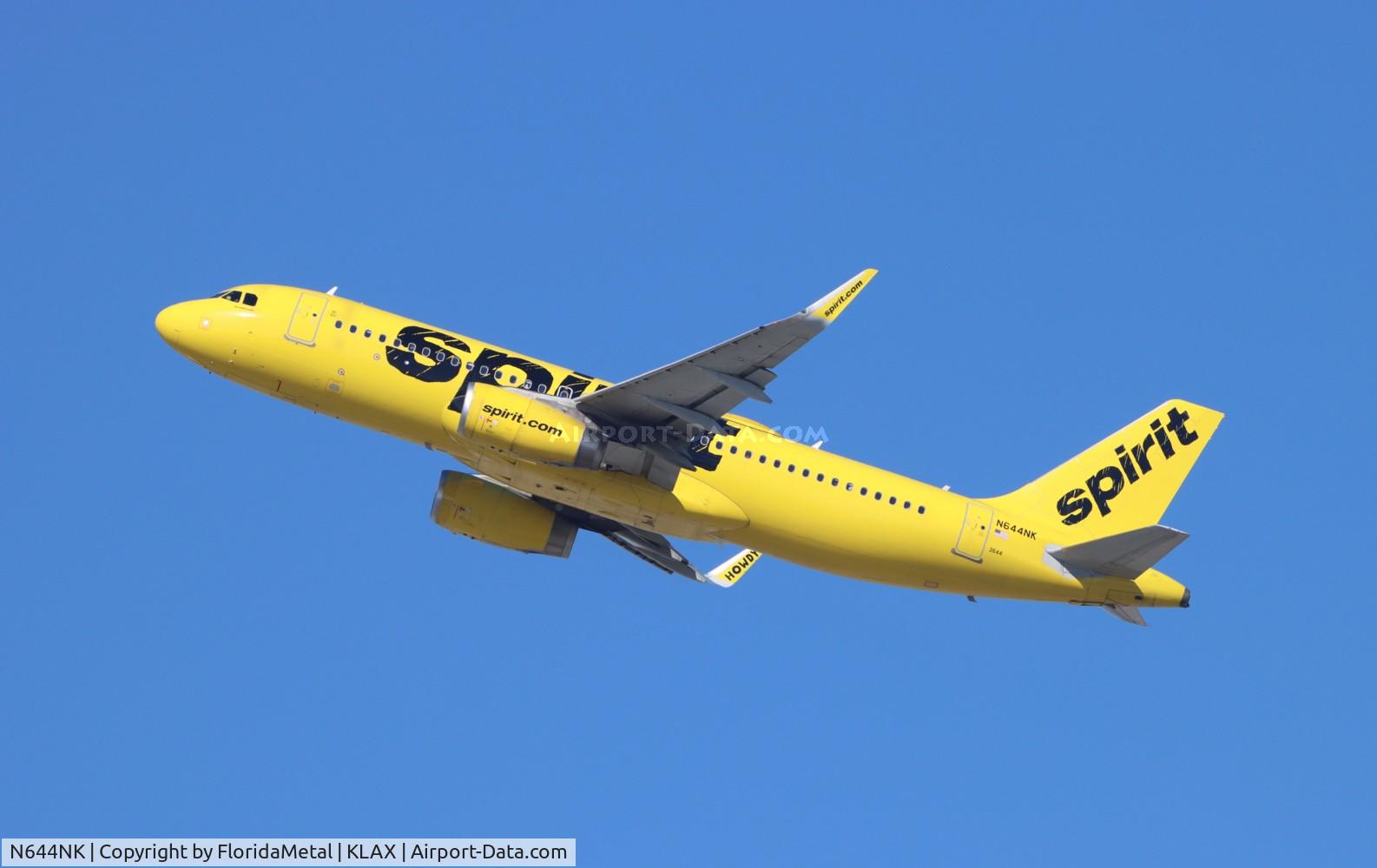 N644NK, 2016 Airbus A320-233 C/N 7156, NKS A320 zx lax-dtw