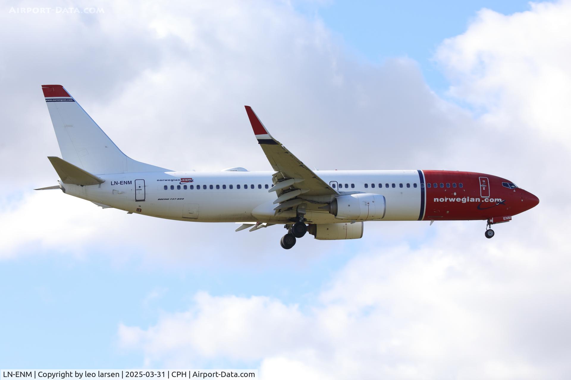 LN-ENM, 2016 Boeing 737-8JP C/N 42071, Copenhagen 31.3.2025