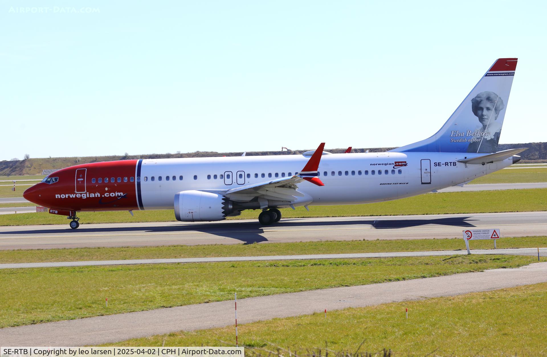 SE-RTB, 2018 Boeing 737-8 MAX C/N 63972, Copenhagen 2.4.2025