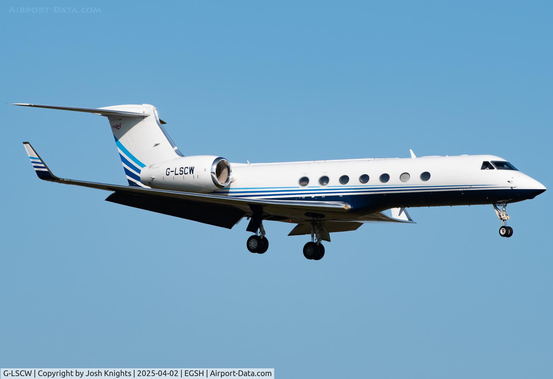 G-LSCW, 2014 Gulfstream Aerospace GV-SP (G550) C/N 5471, Arriving from EMA.