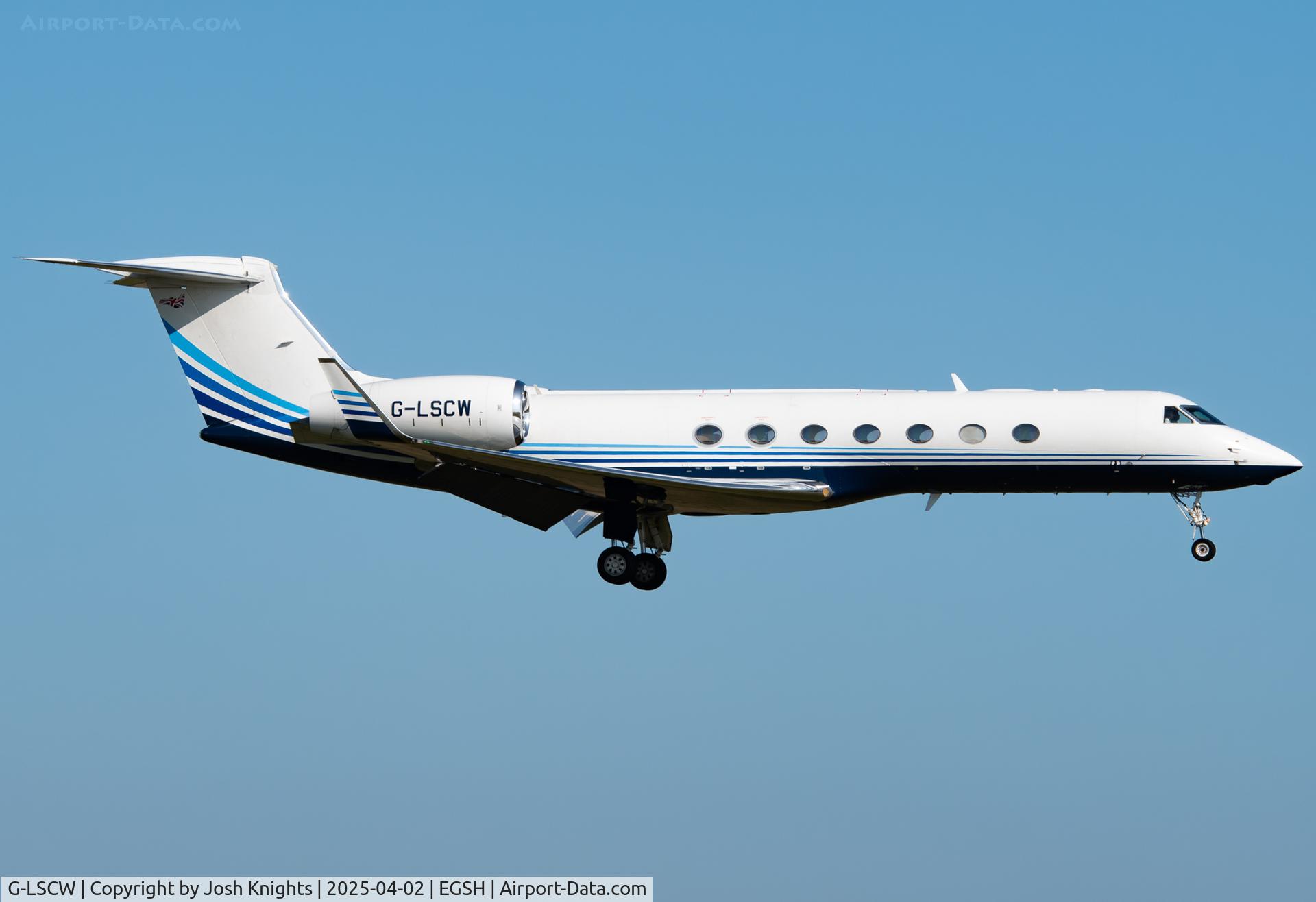 G-LSCW, 2014 Gulfstream Aerospace GV-SP (G550) C/N 5471, Arriving from EMA.