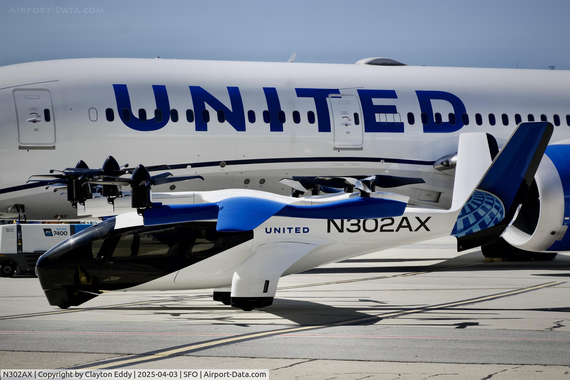 N302AX, 2023 Archer Aviation Inc Midnight C/N 001, Electric powered SFO 2025