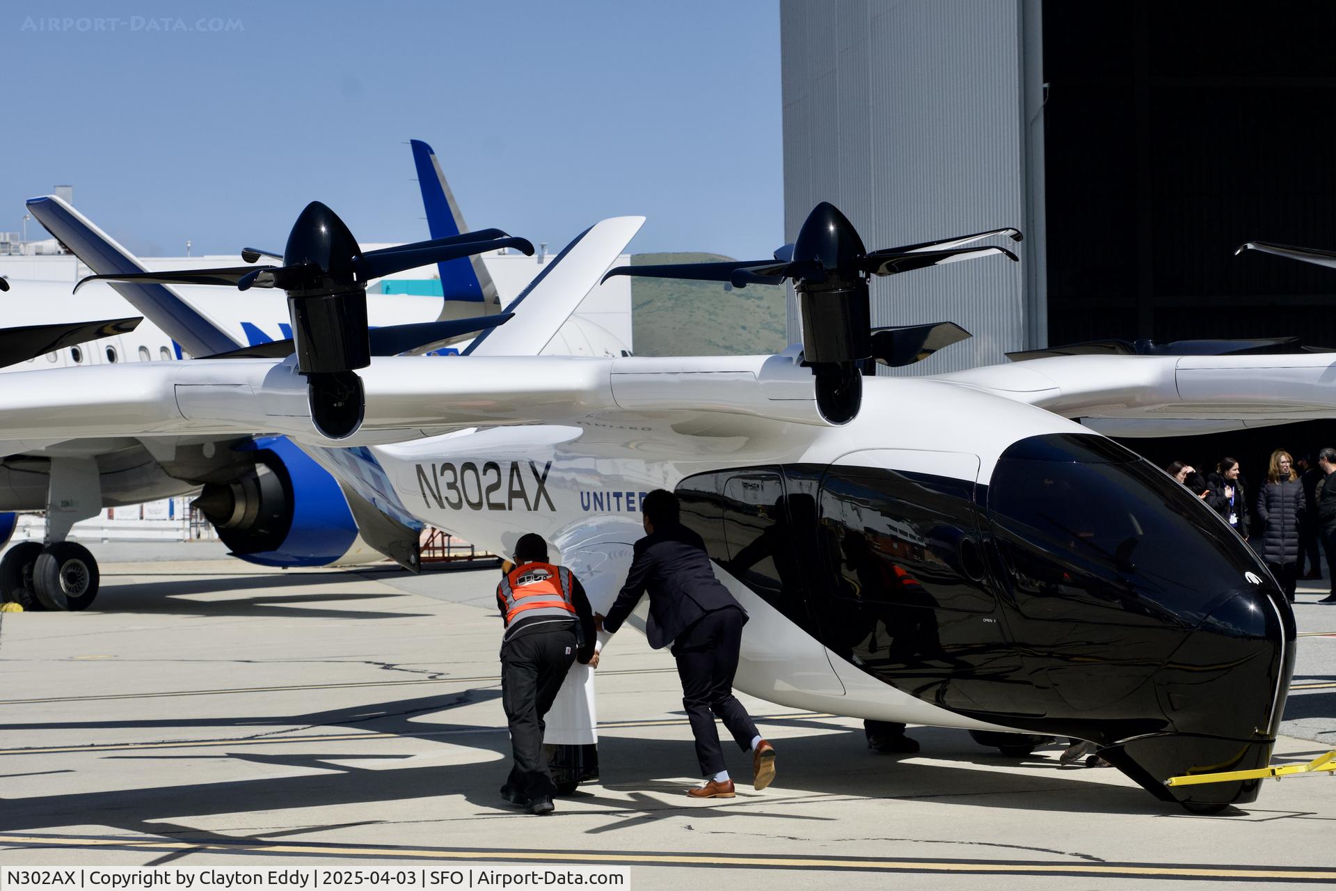 N302AX, 2023 Archer Aviation Inc Midnight C/N 001, Electric powered SFO 2025