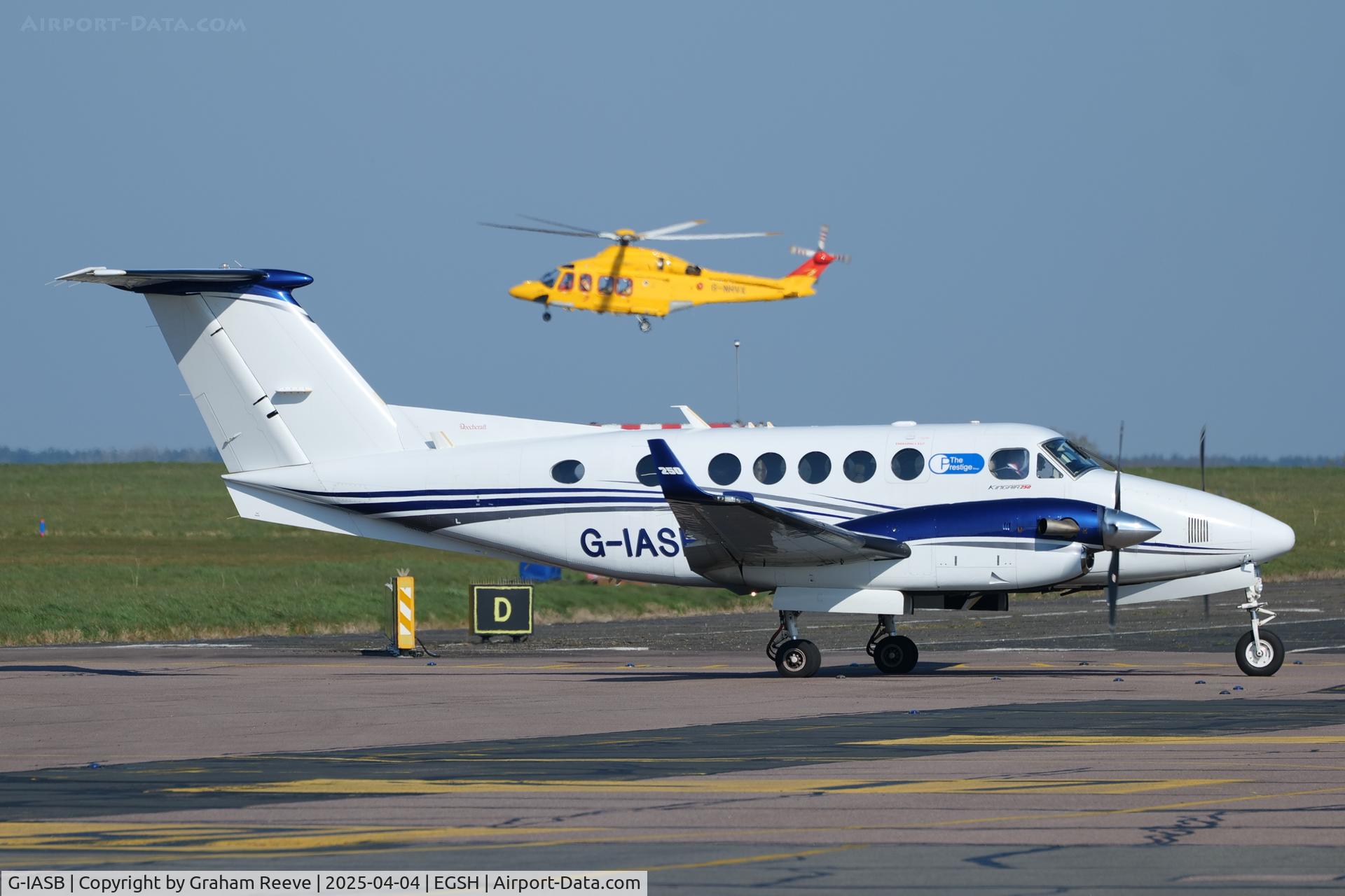 G-IASB, 2017 Beech B200GT Super King Air King Air C/N BY-278, Departing from Norwich.
