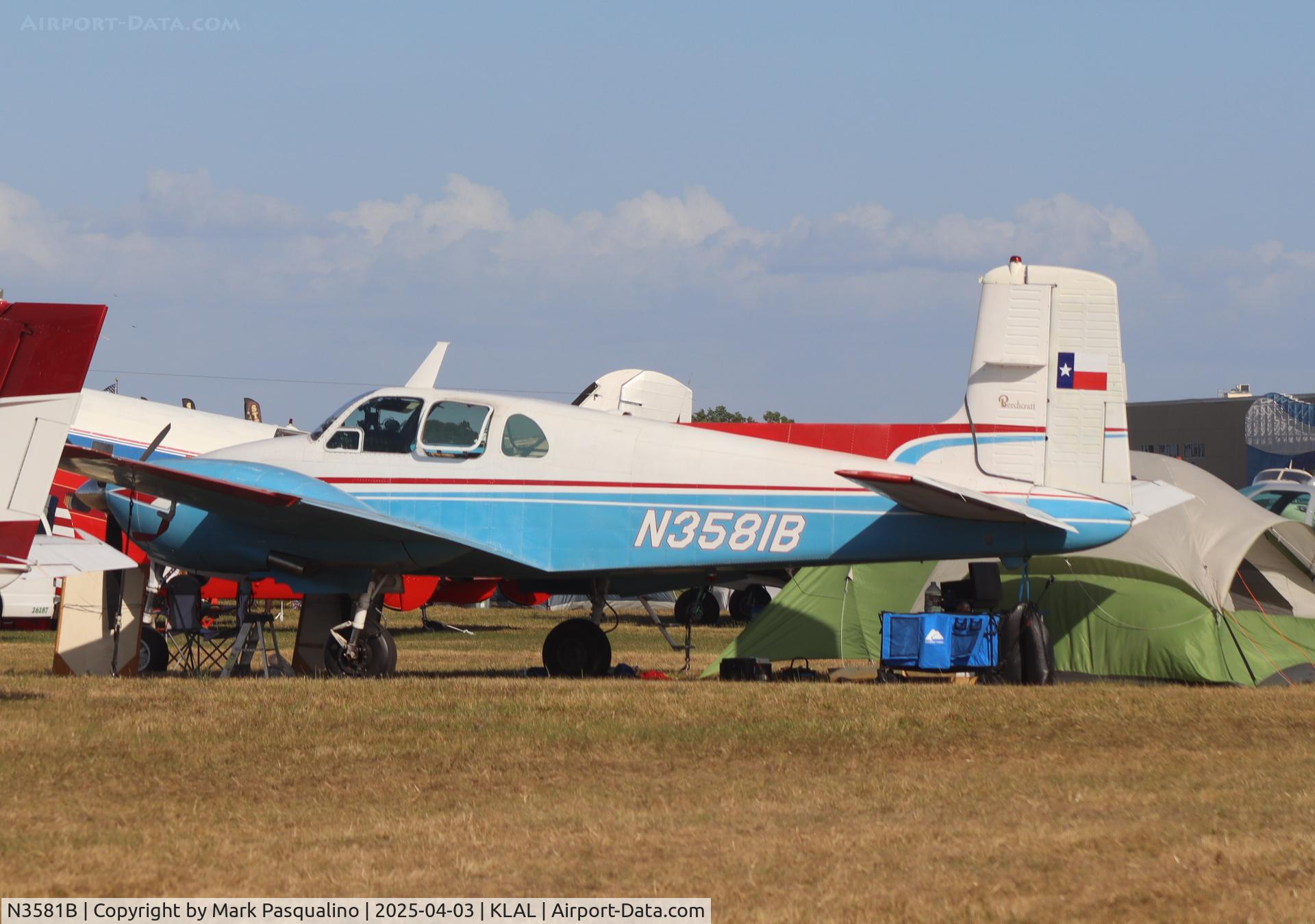 N3581B, 1954 Beech B50 C/N CH-41, Beech B50
