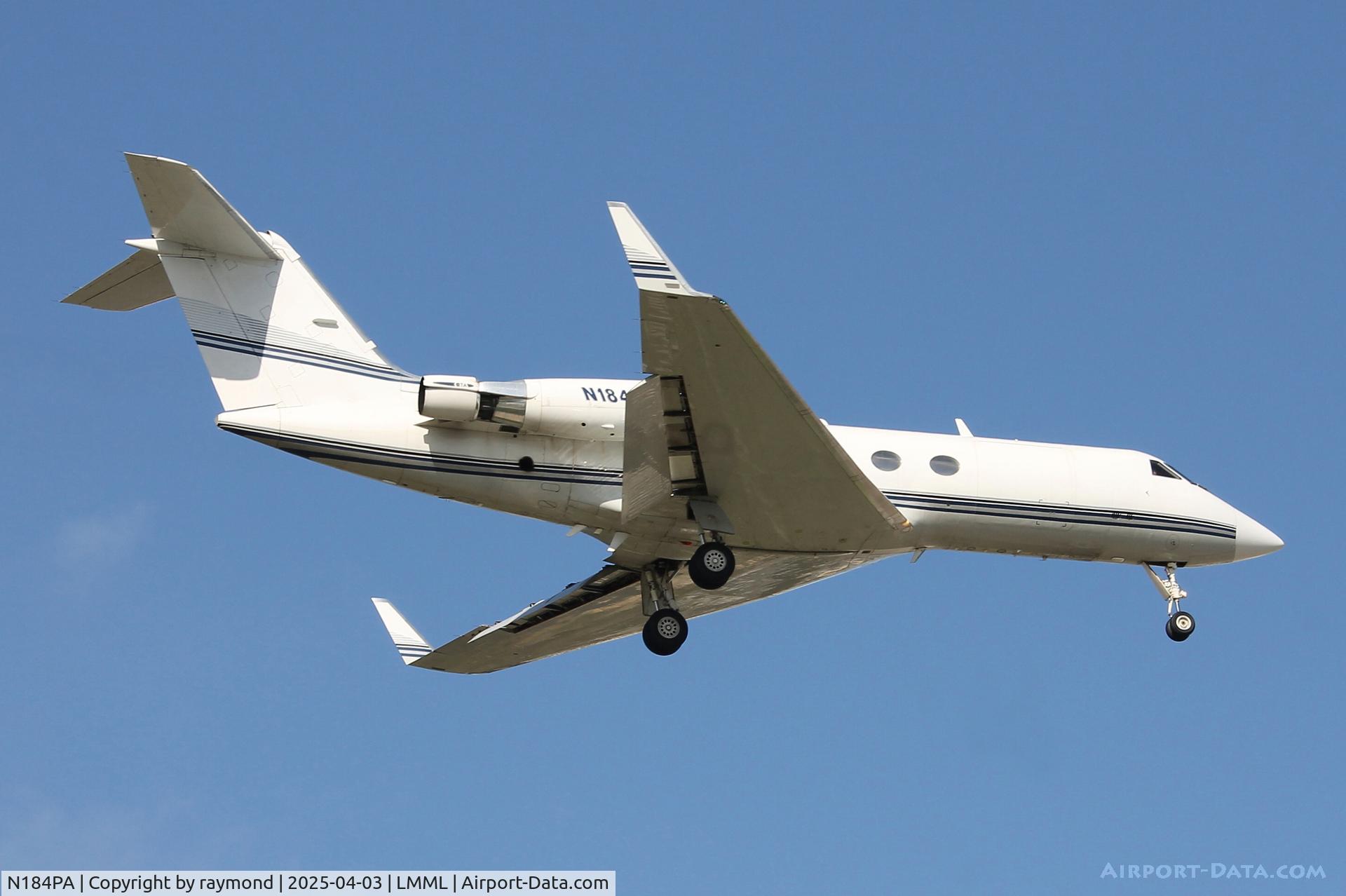 N184PA, 1980 Gulfstream American G-1159A Gulfstream III C/N 318, Gulfstream American G-1159A N184PA of Phoenix Air on final approach to RW13 at Malta.
