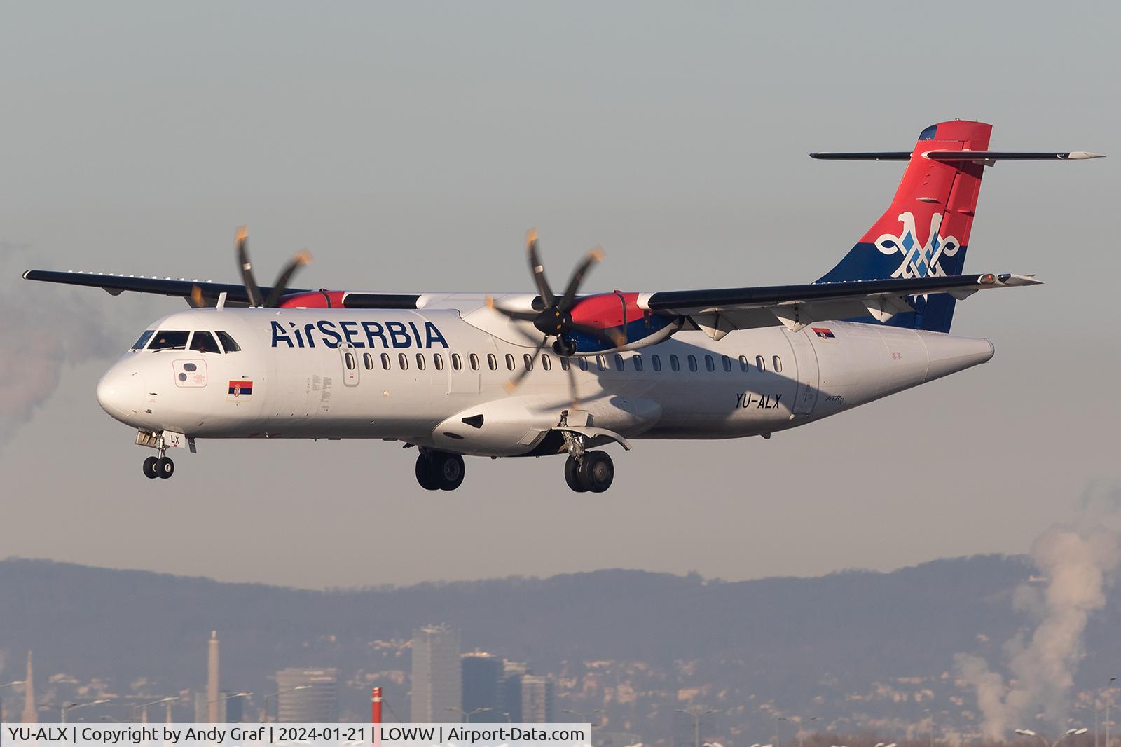 YU-ALX, 2017 Aérospatiale ATR 72-212A C/N 1466, Air Serbia ATR 72-600