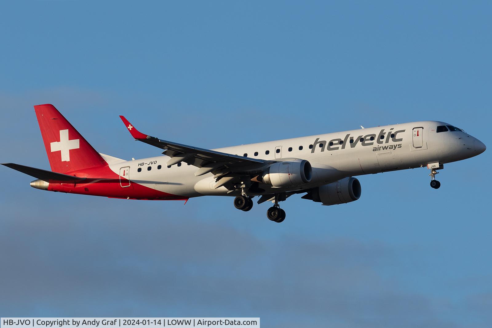 HB-JVO, 2009 Embraer 190LR (ERJ-190-100LR) C/N 19000294, Helvetic EMB190