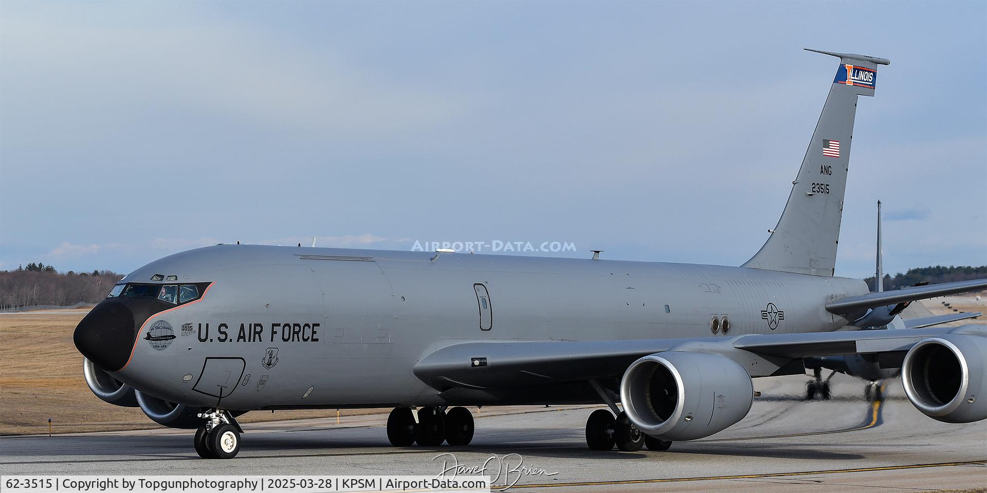 62-3515, 1962 Boeing KC-135R Stratotanker C/N 18498, CLEAN01 dragging A-10's across the pond. This 135 used to be based out of here when the 157th ARW had 135's.