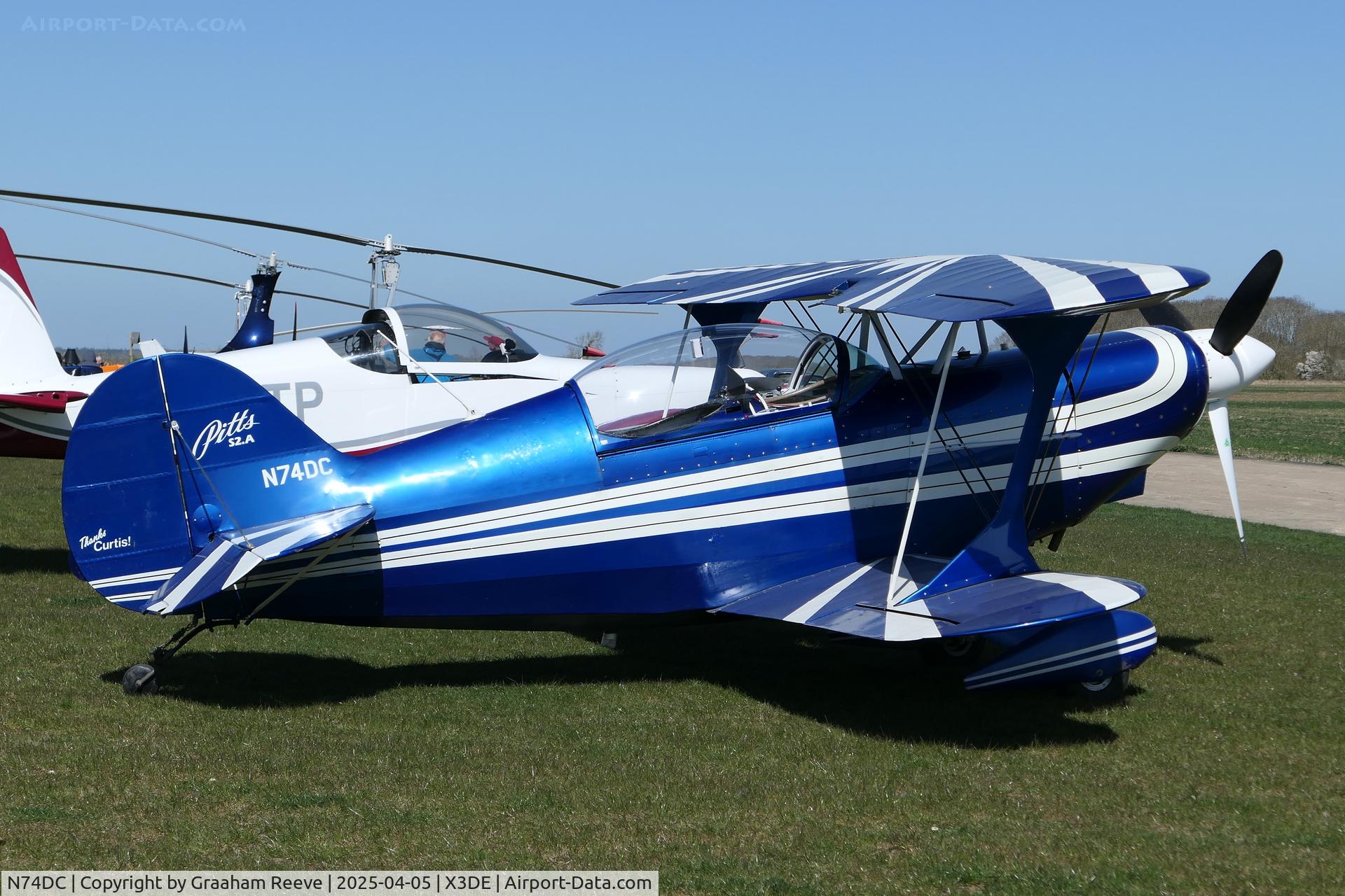 N74DC, 1980 Aerotek Pitts S-2A Special C/N 2228, Parked at Deenethorpe.