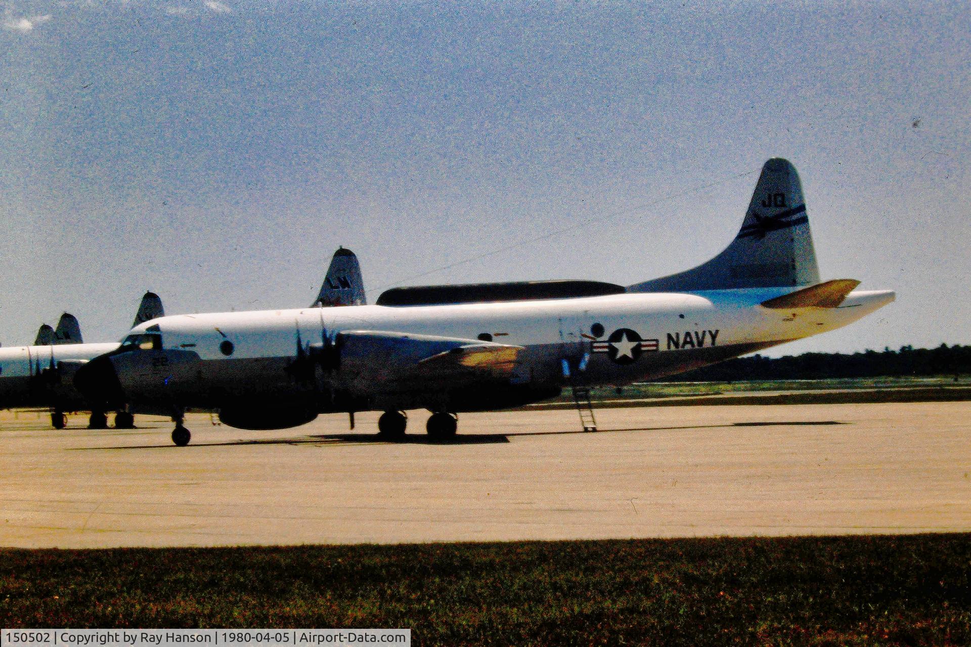 150502, Lockheed EP-3E Deepwell C/N 185-5028, 150502 (MSN 185-5028) converted to EP-3E Deepwell.  Stripped Jun 1990 by LAC Greenville SC for EP-3E Aries II ptogram.