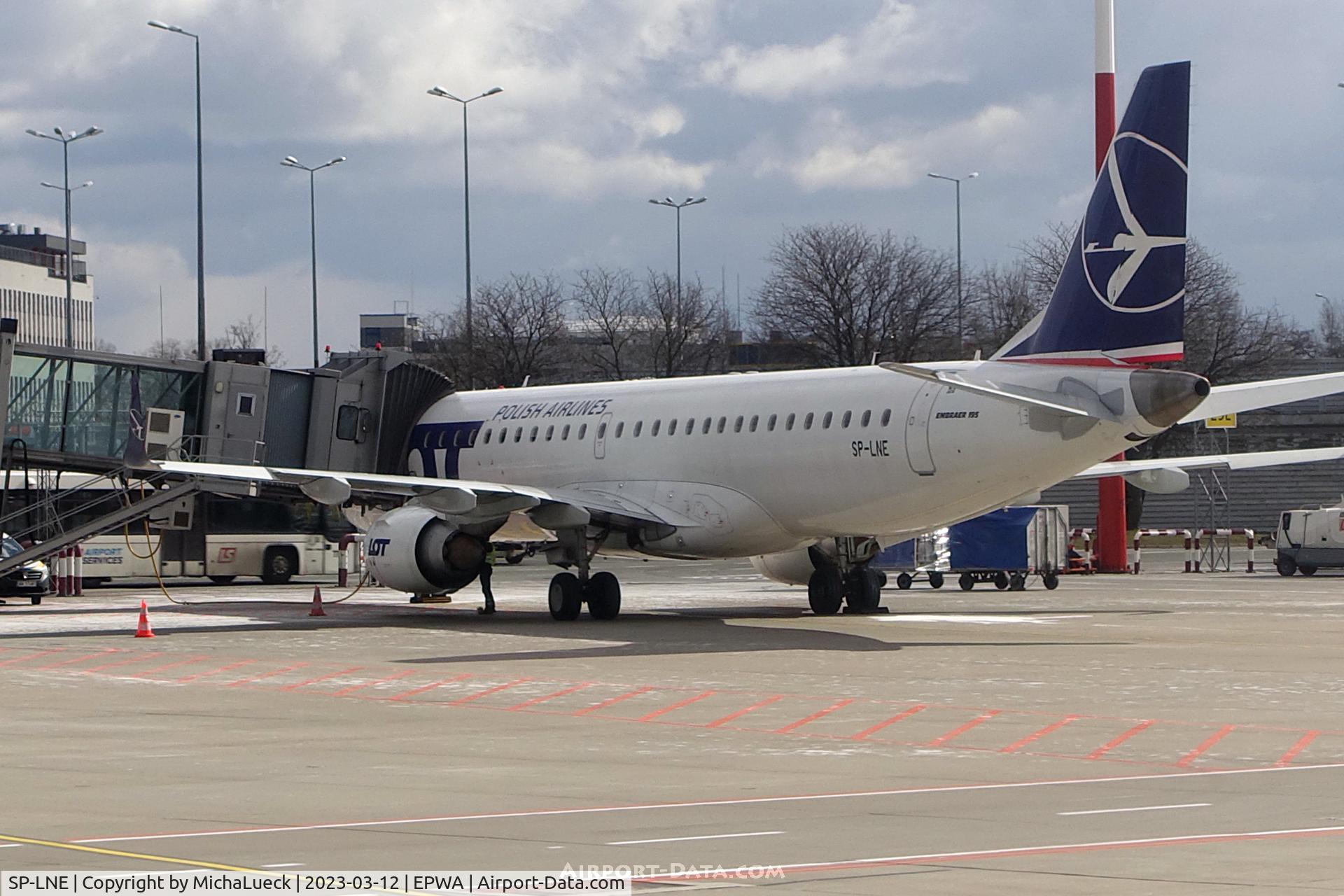 SP-LNE, 2012 Embraer 195LR (ERJ-190-200LR) C/N 19000583, At Warsaw