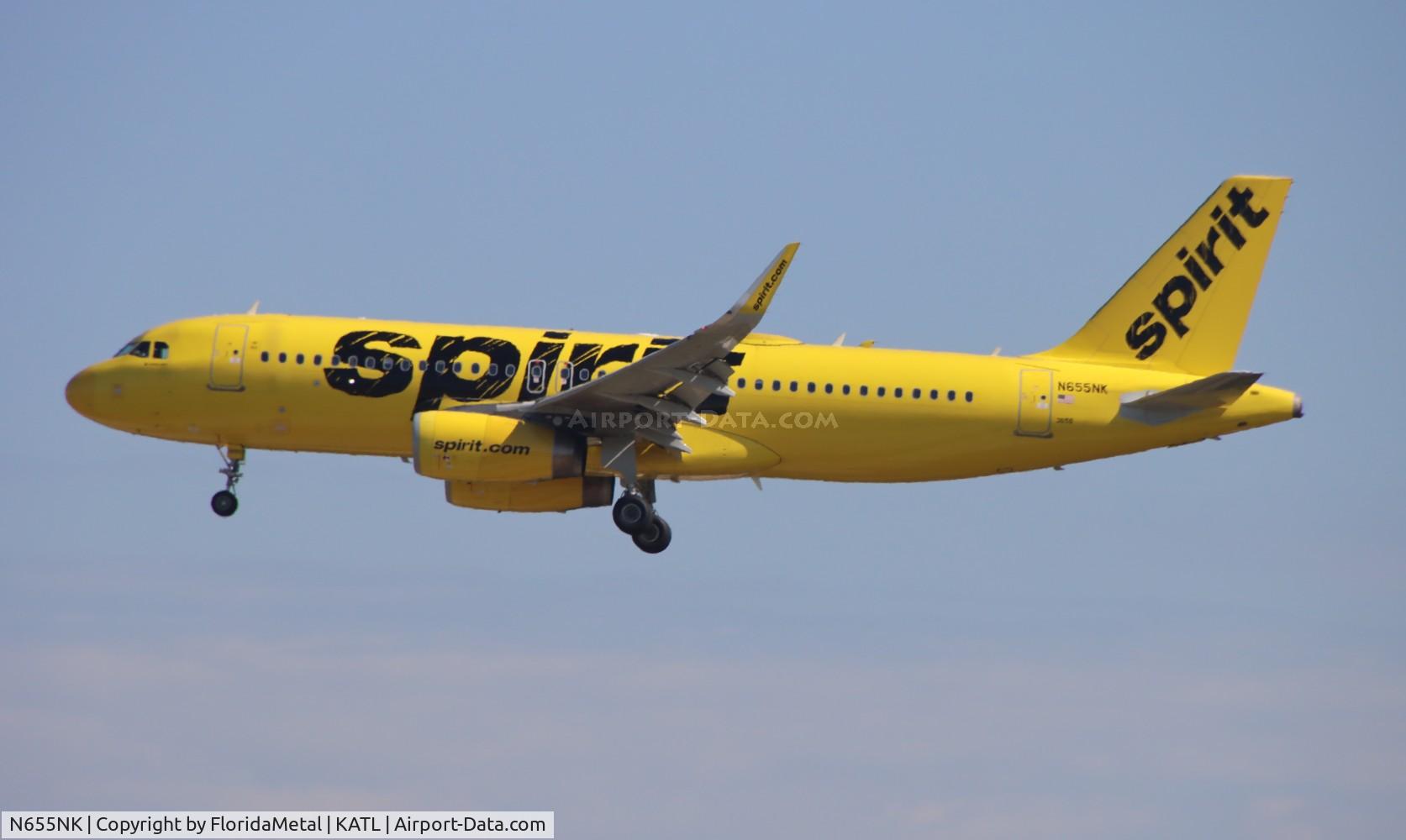 N655NK, 2018 Airbus A320-232 C/N 8376, NKS A320 zx dtw-atl
